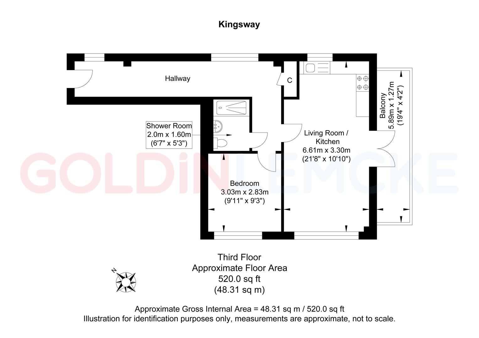 Flat 25, 133, Kingsway, Hove floorplan