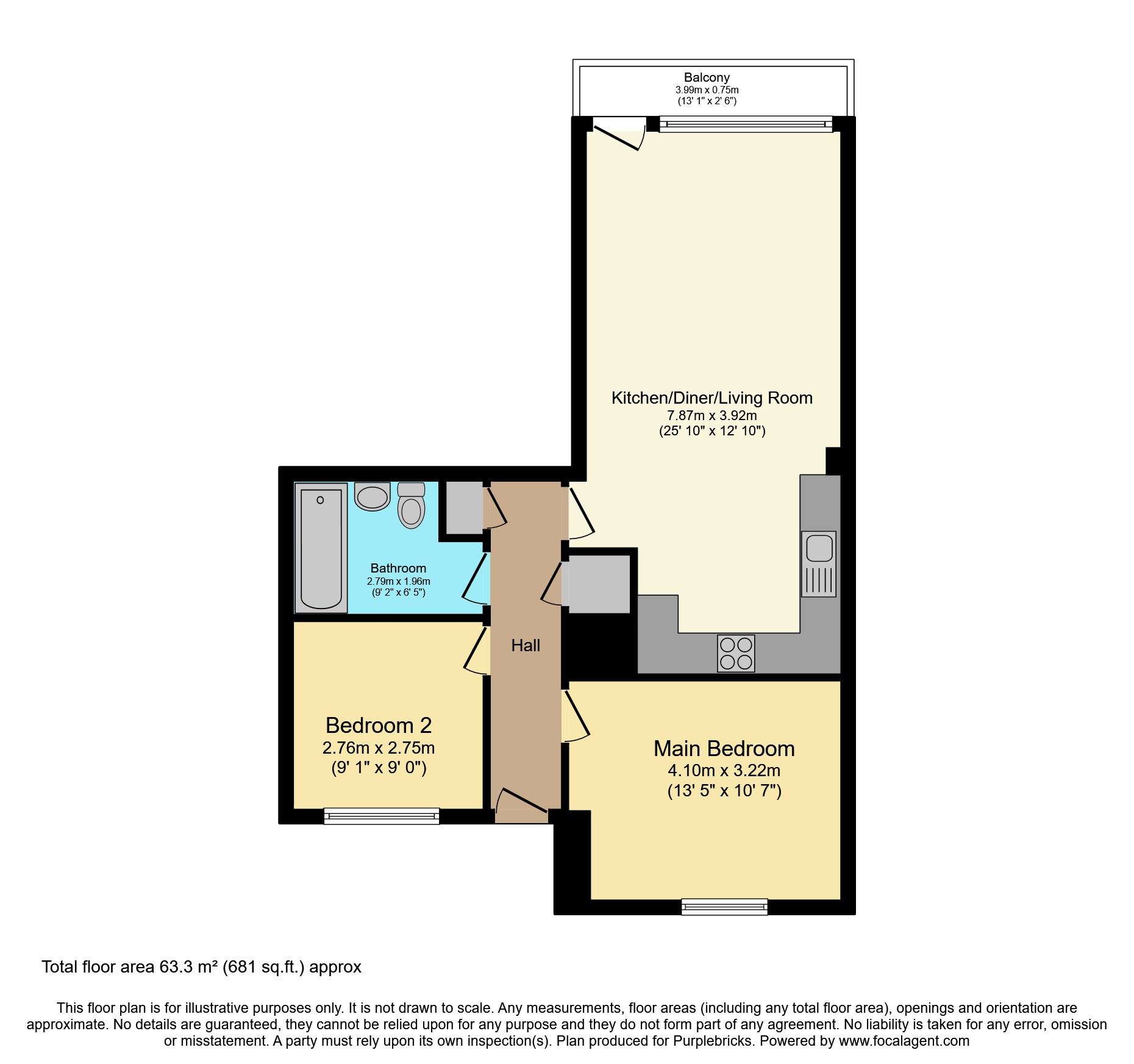 305, 101 Bradshawgate, Bolton floorplan