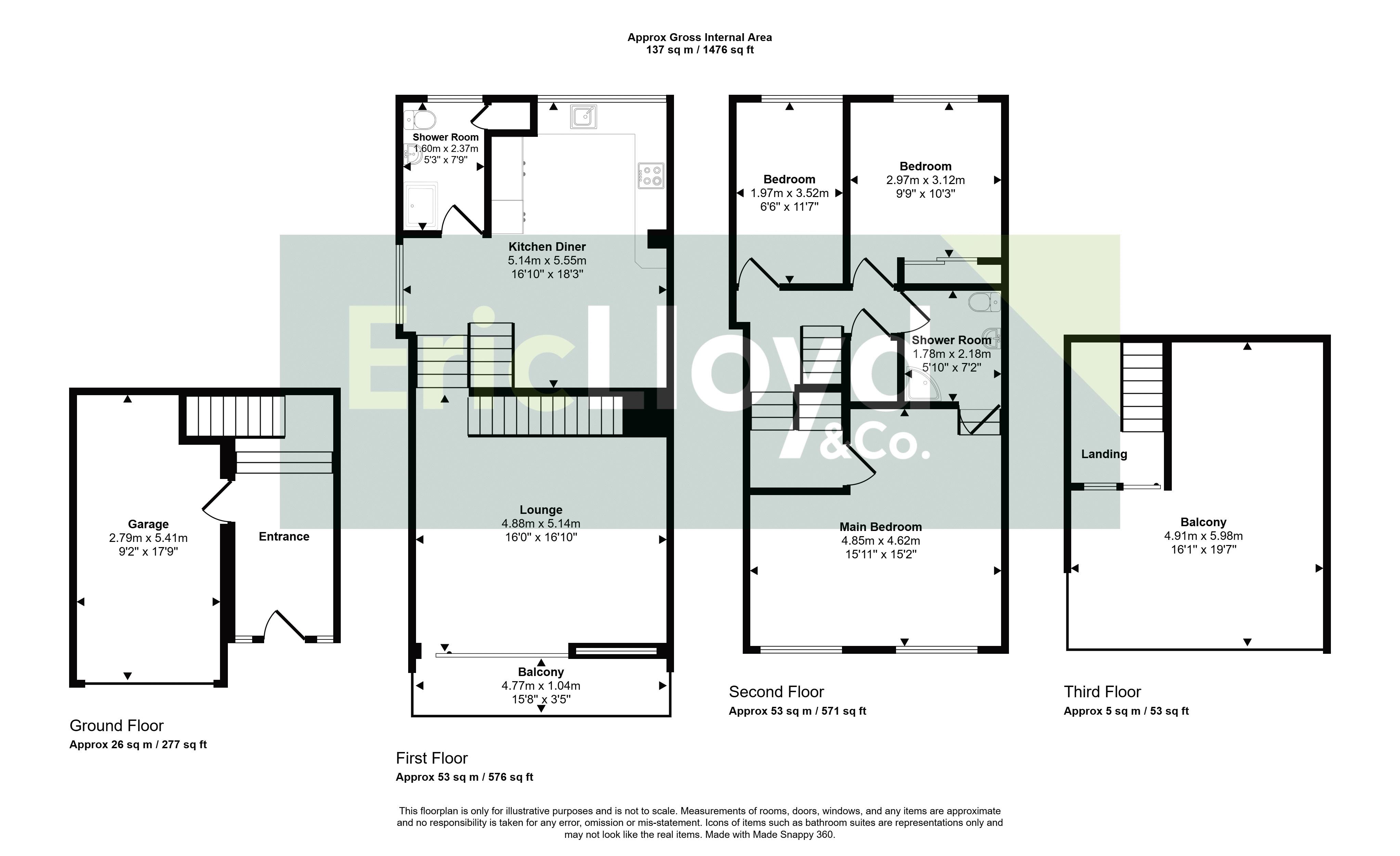 14 Heath Rise, Heath Road, Brixham floorplan