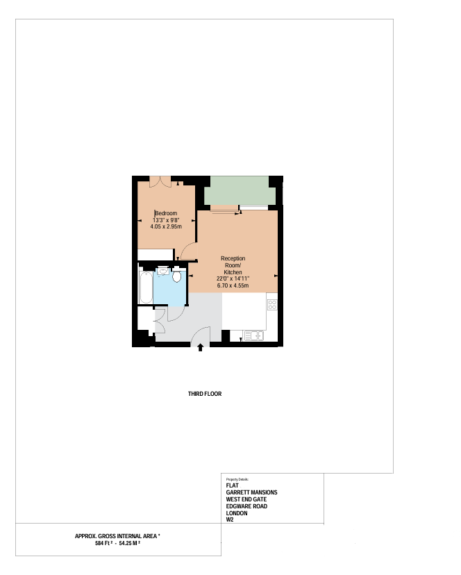 Flat 30, Garrett Mansions, Edgware Road, London, W, London floorplan