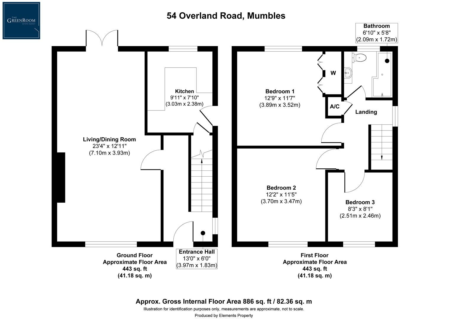 54, Overland Road, Swansea floorplan