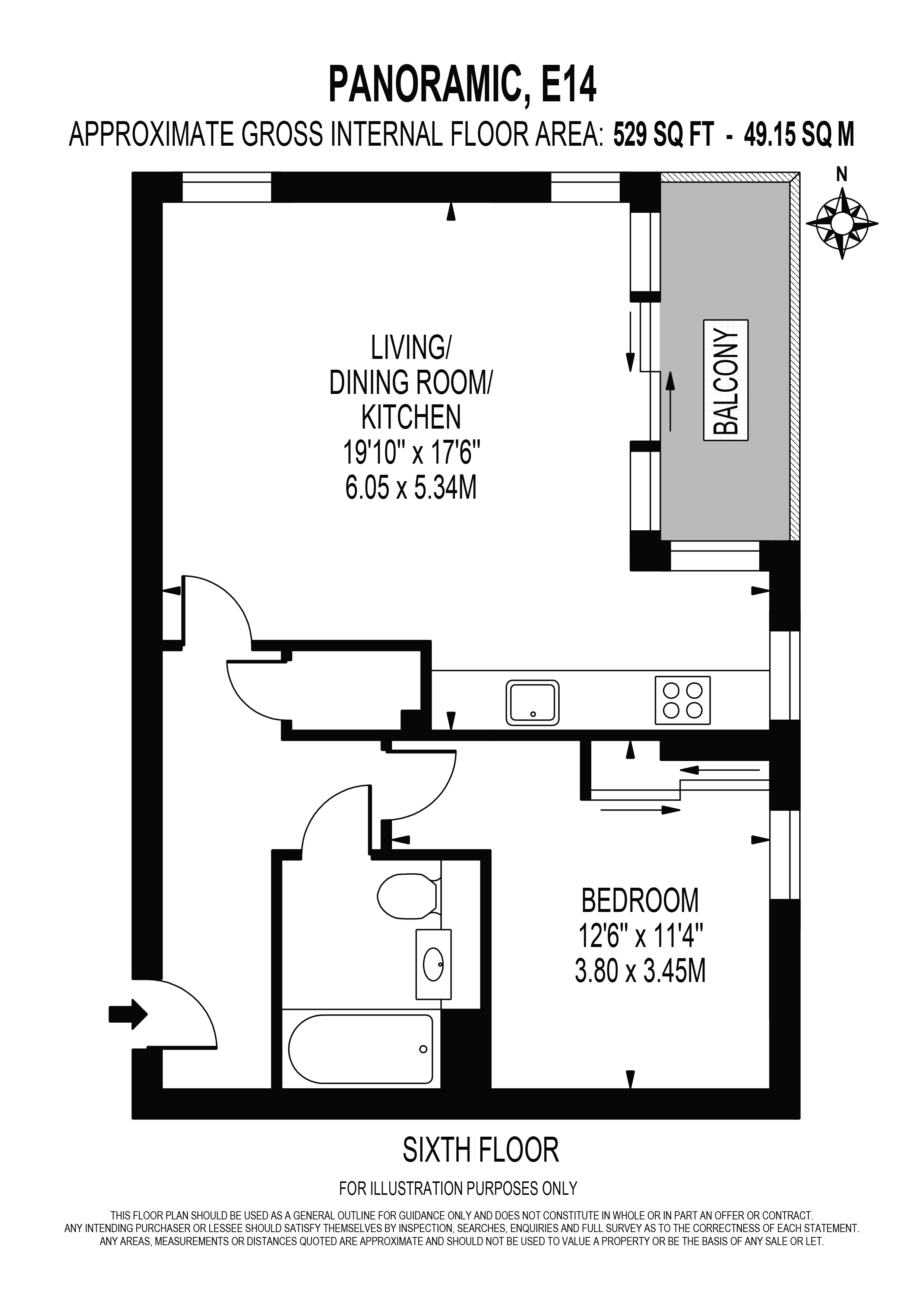 1 Bedrooms Flat to rent in Panoramic Tower, Poplar, London E14