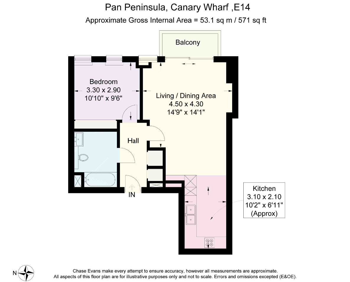 1 Bedrooms Flat to rent in West Tower, Pan Peninsula, Canary Wharf E14