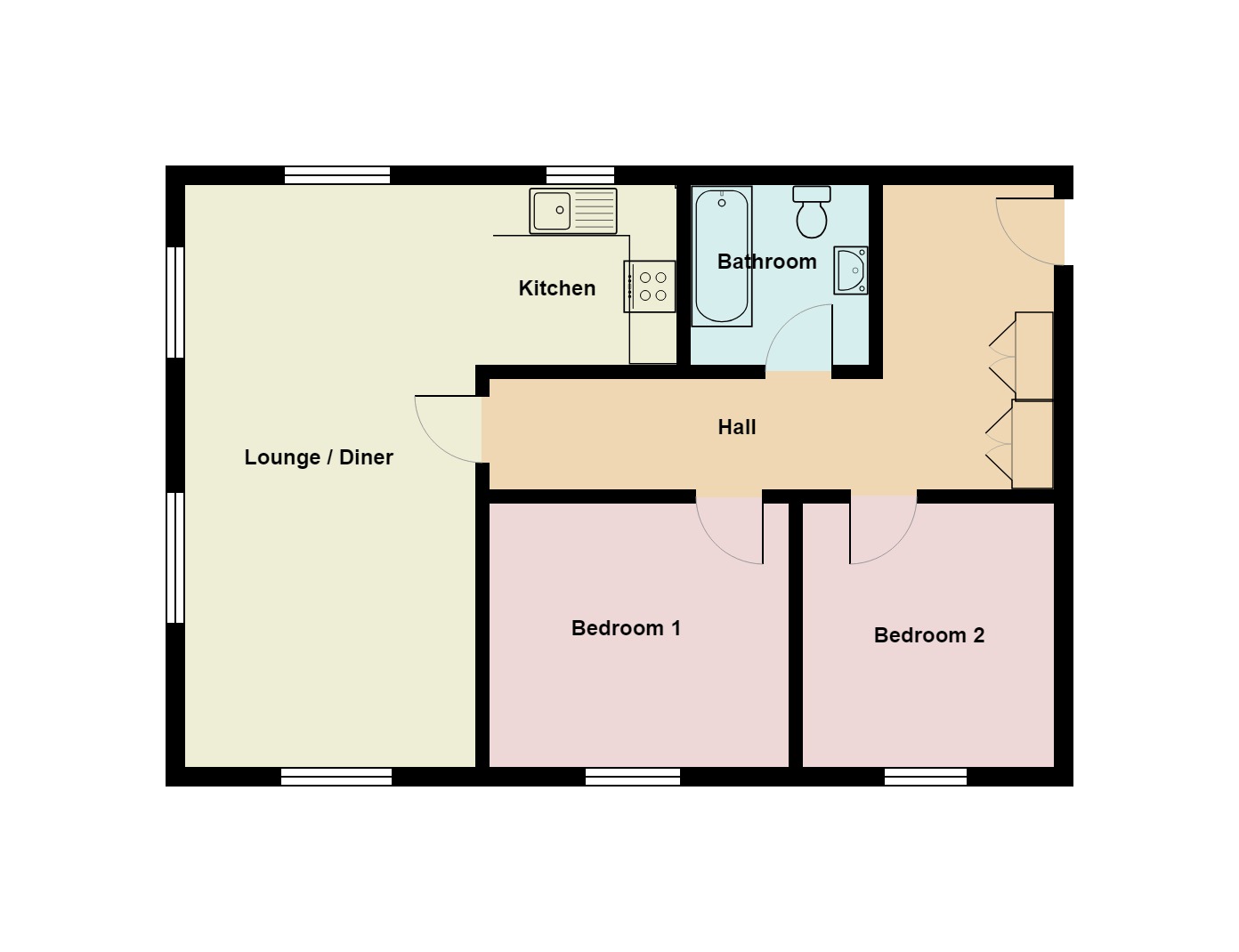 2 Bedrooms Flat for sale in Somerley Drive, Crawley RH10