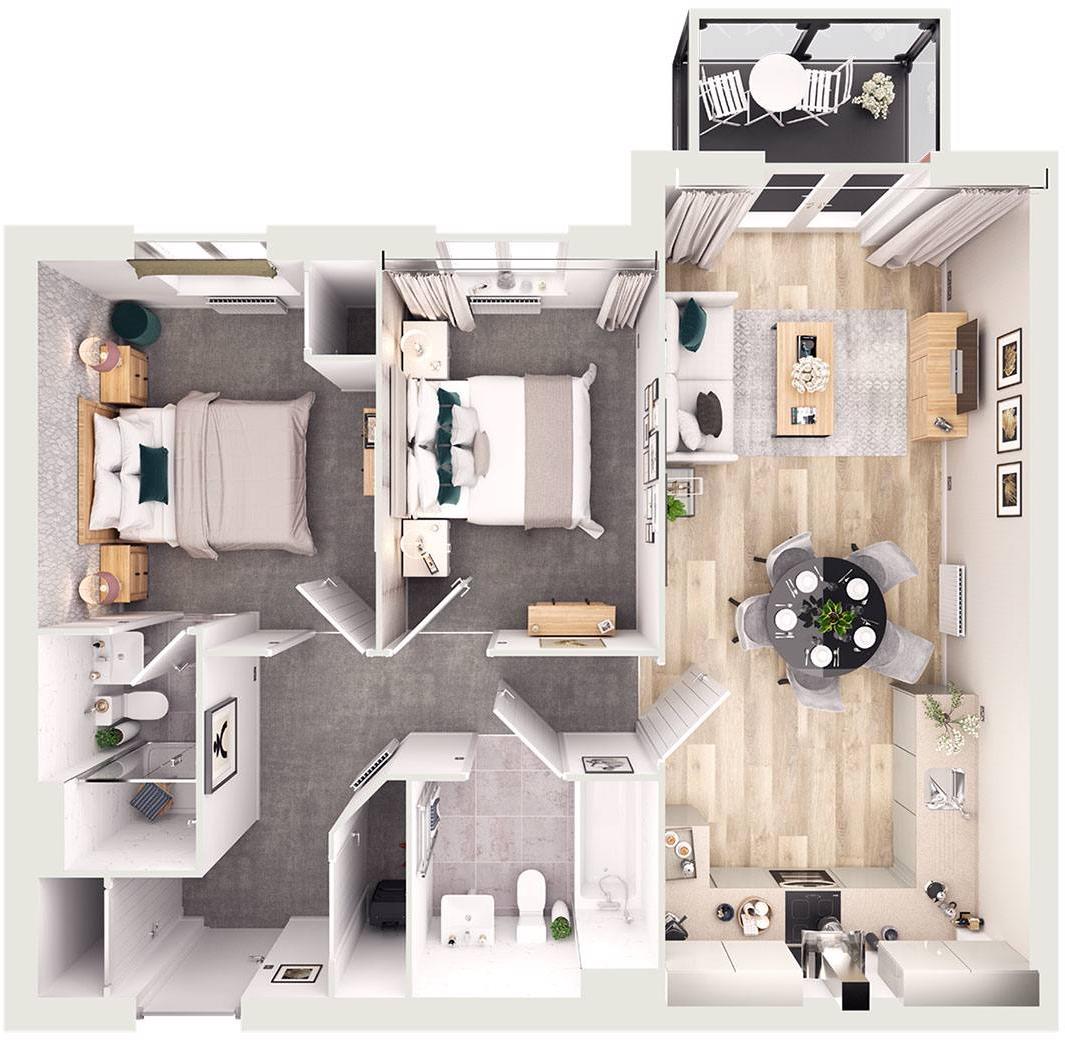 Spectre Hill Apartments, Prestbury, Cheltenham GL52, 2 bedroom flat for