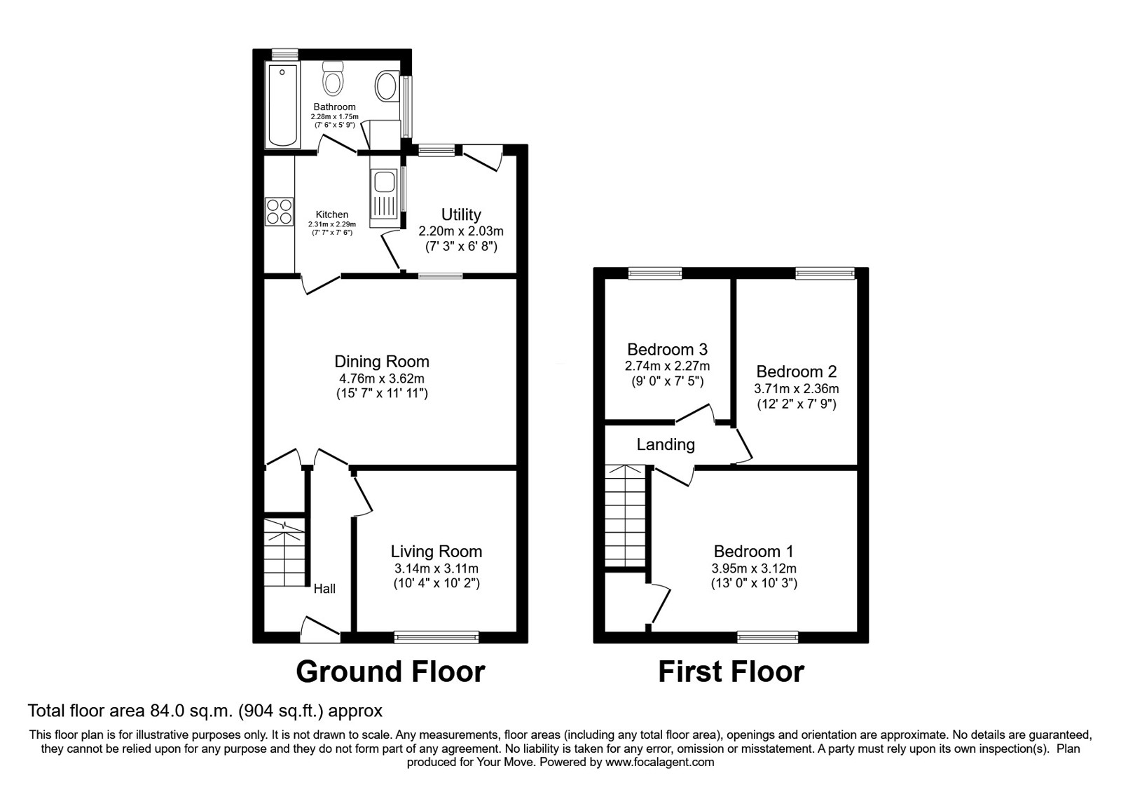 45, Essella Road, Ashford floorplan