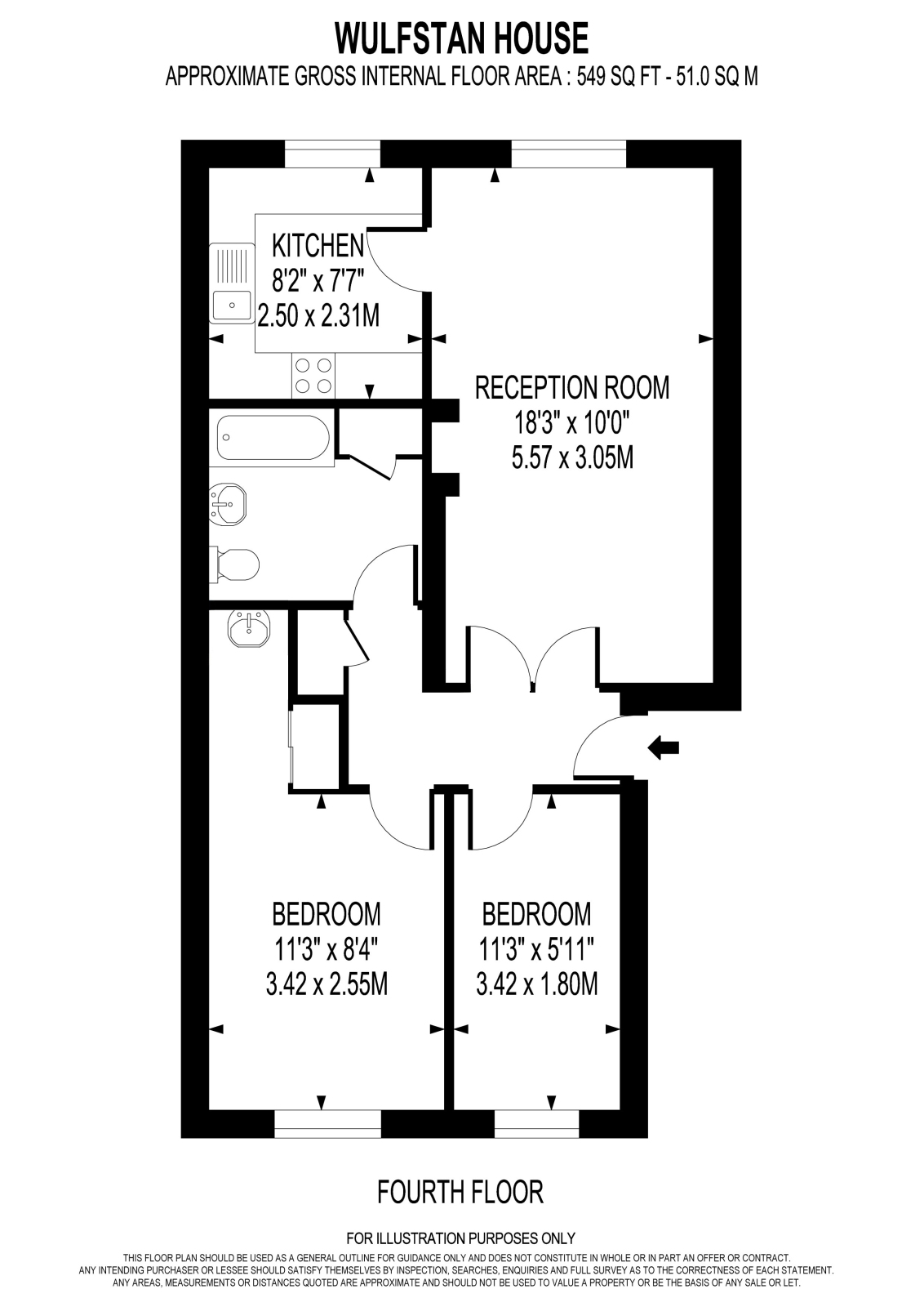 Flat 7, Wulfstan House, Saxon Close floorplan