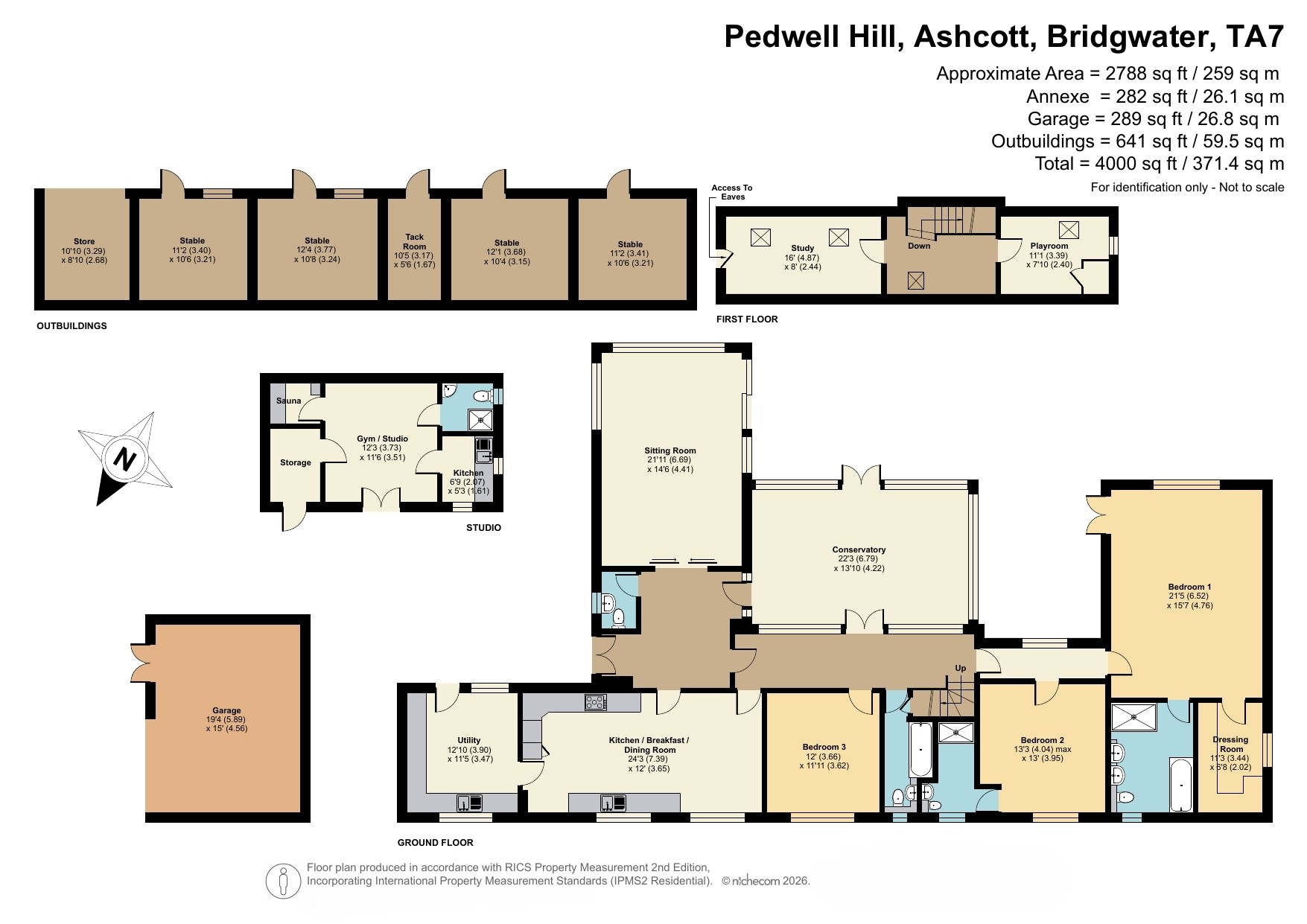 Pedwell Hill, Somerset floorplan
