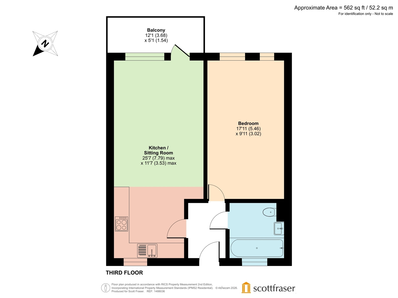 Flat 306, Eleanor House, 44, Dora Carr Close, Oxford floorplan