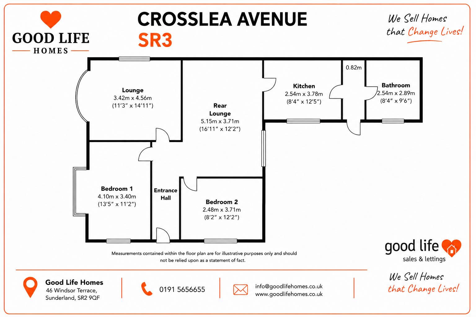 13, Crosslea Avenue, Sunderland floorplan