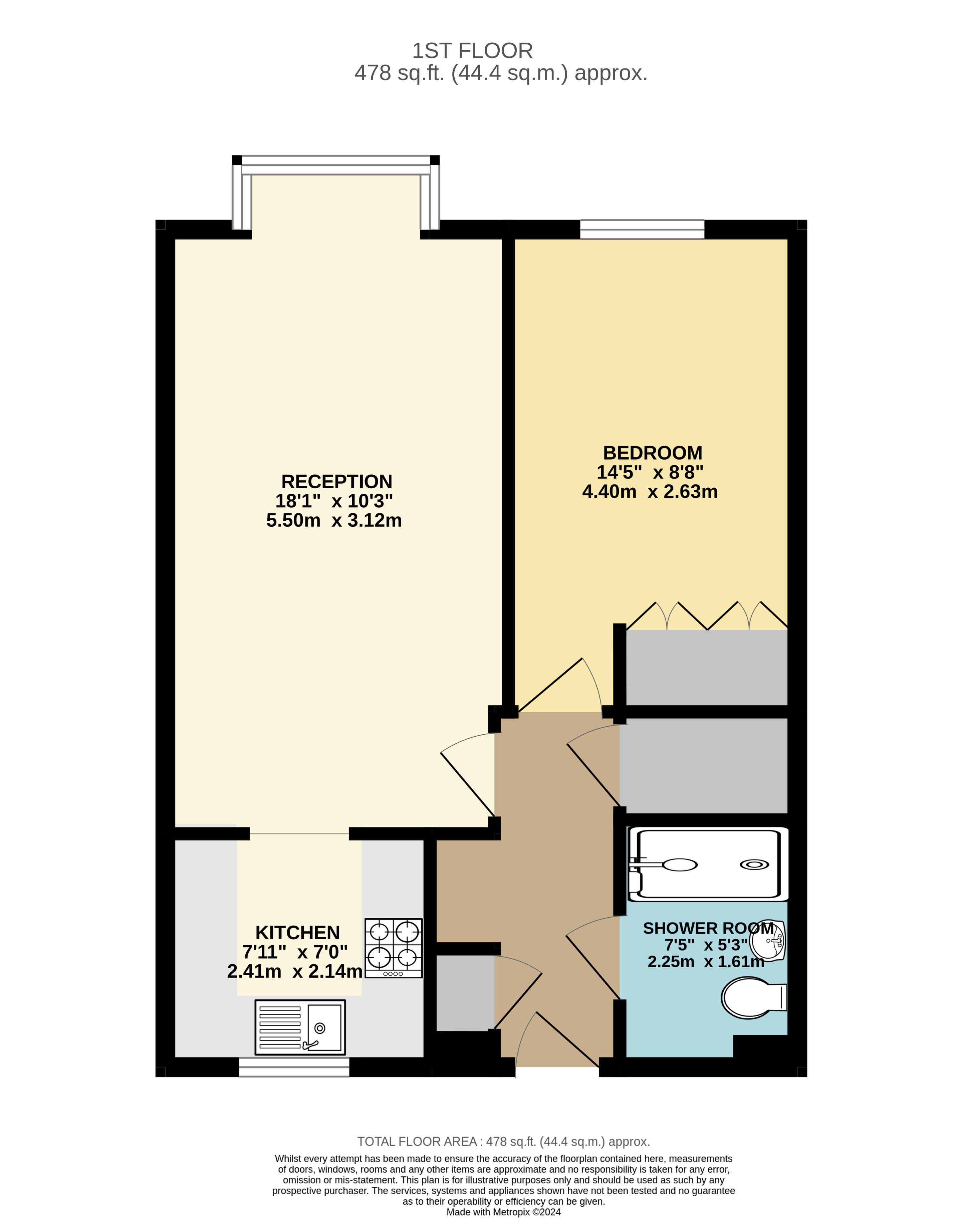 8, Grassmere Court, 20, Village Road, Middlesex floorplan