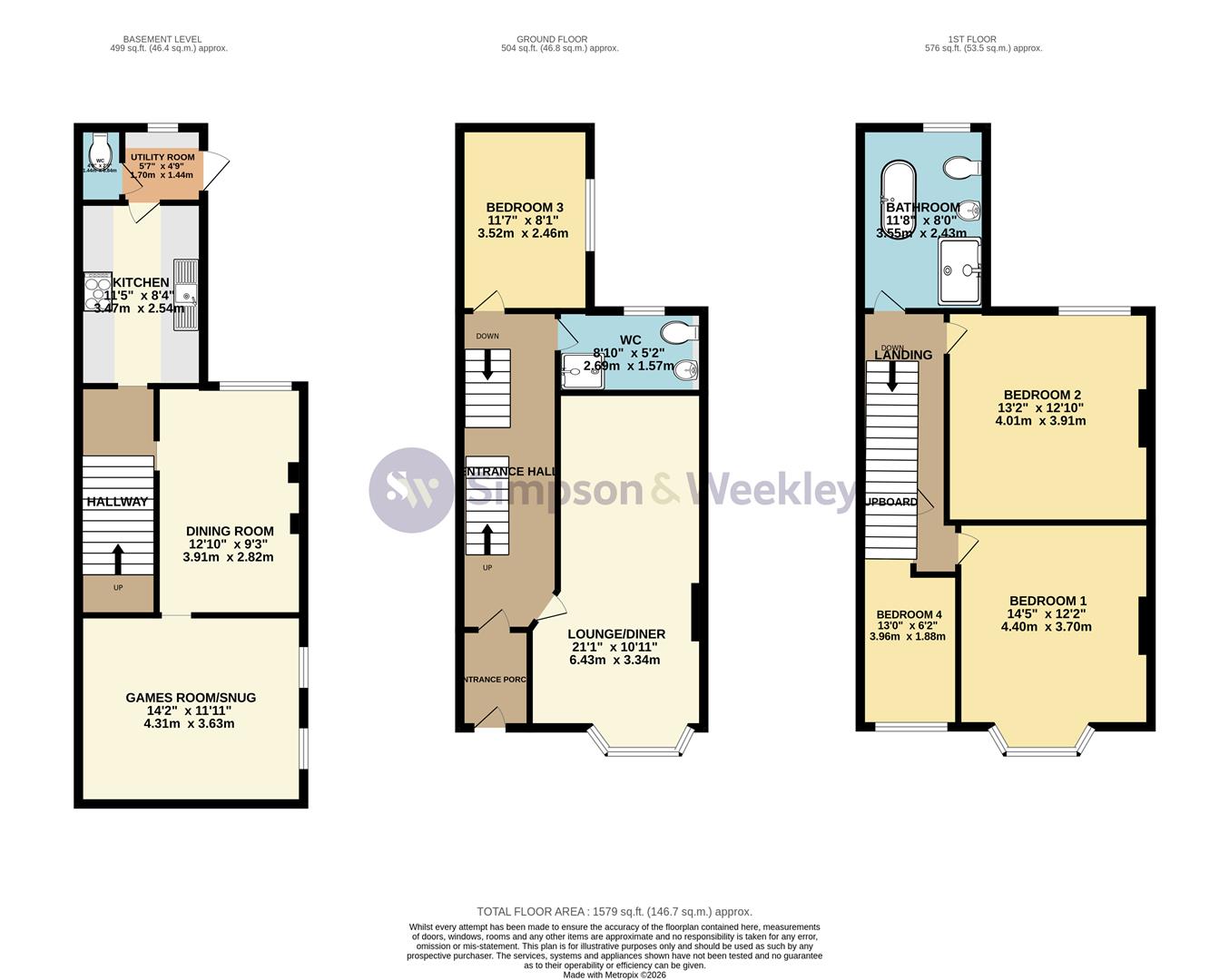 192, Wellingborough Road, Rushden floorplan