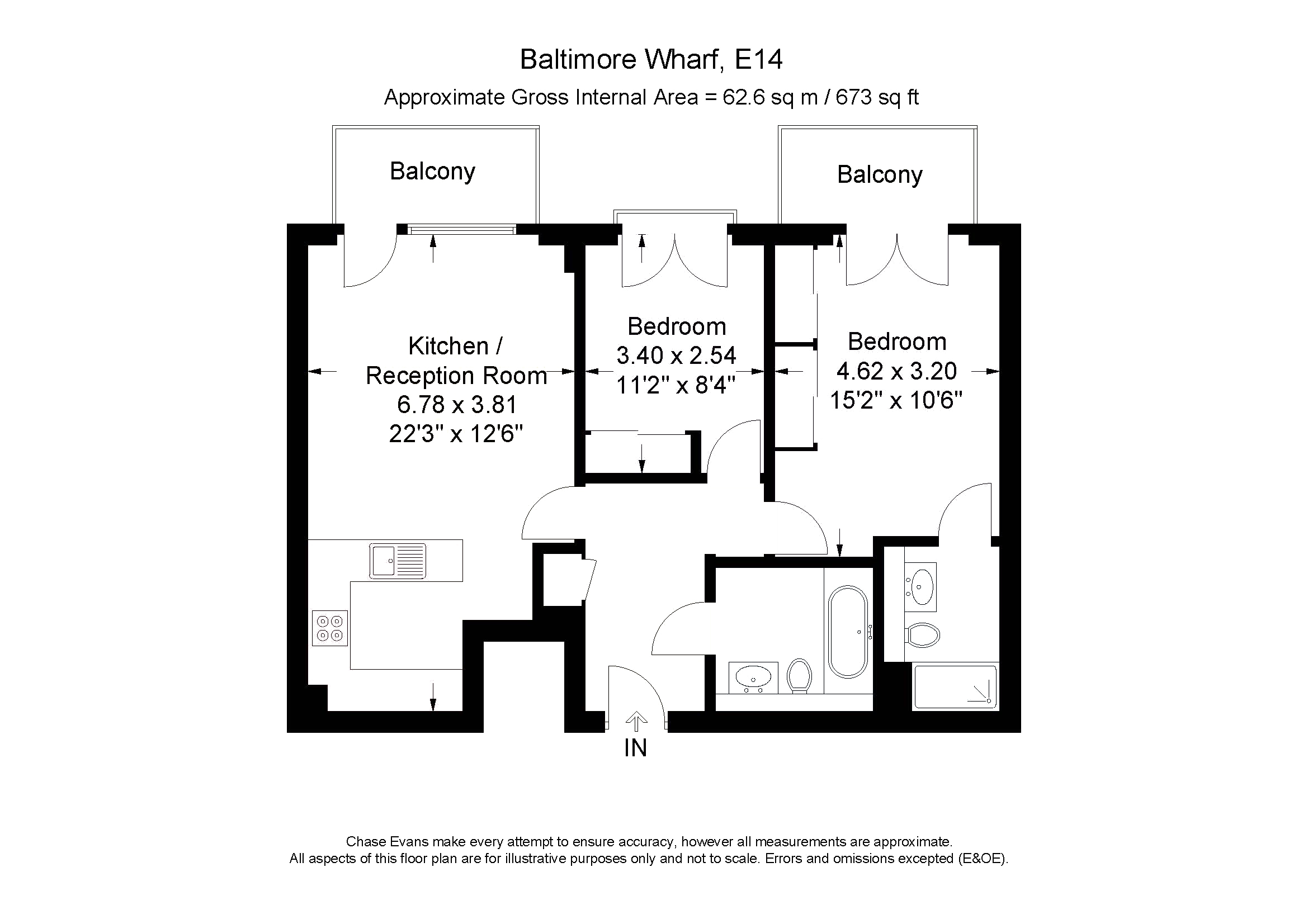 2 Bedrooms Flat to rent in North Boulevard, Baltimore Wharf, Canary Wharf E14
