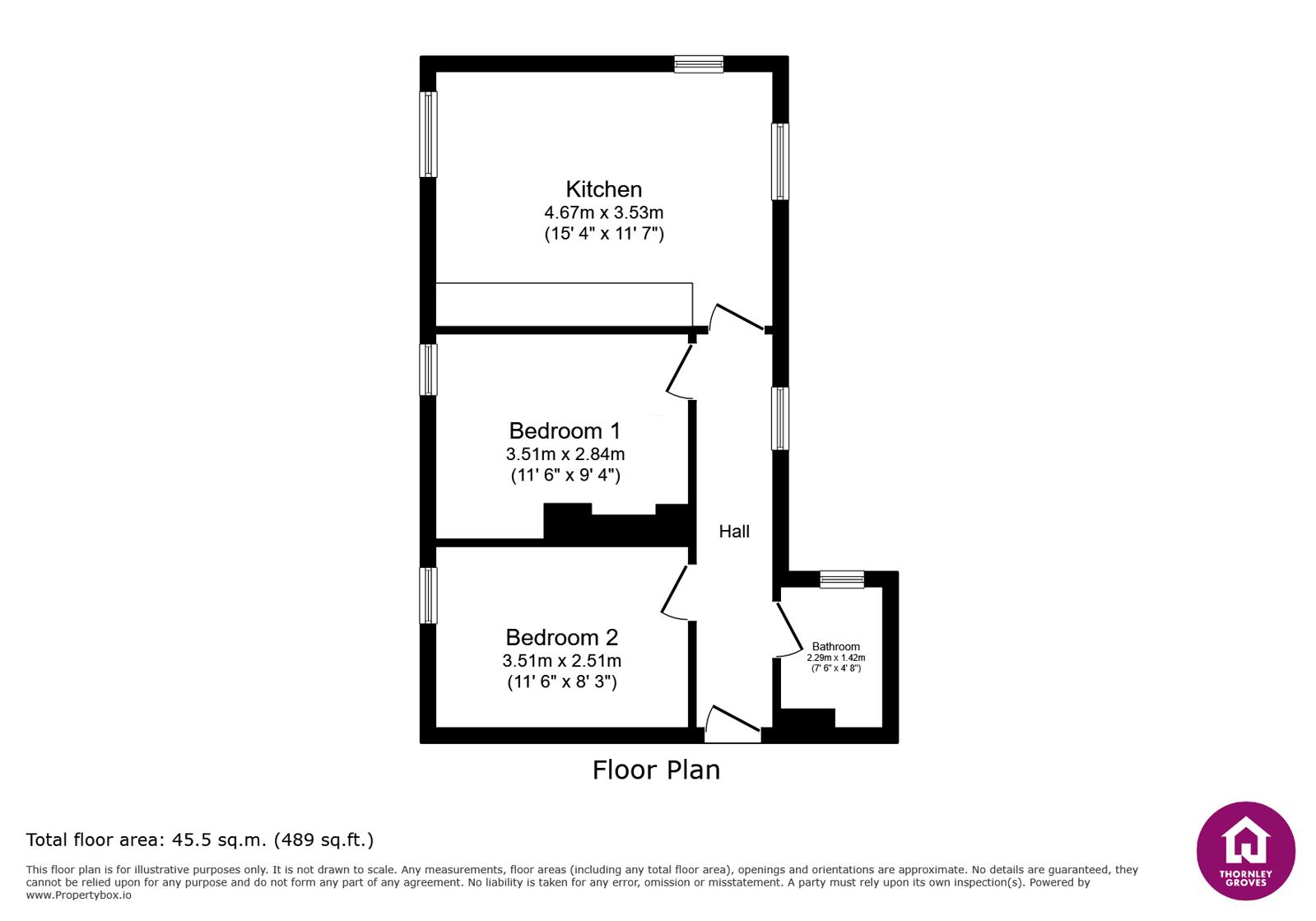 Apartment 2, Spindle Cottage, 10, New Hall, Merseyside floorplan