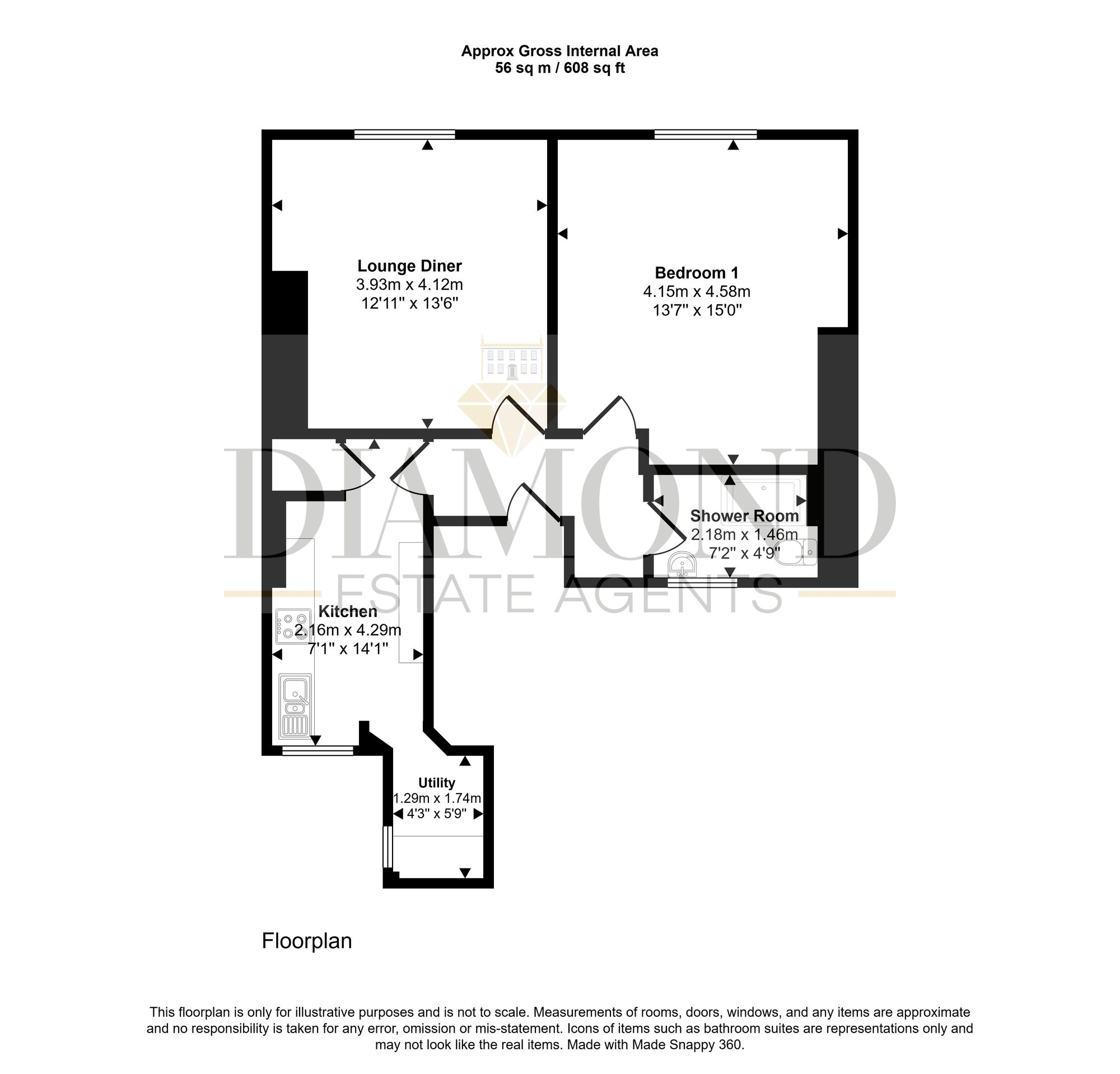 Flat 2, 35 Fore Street, Tiverton, Devon floorplan
