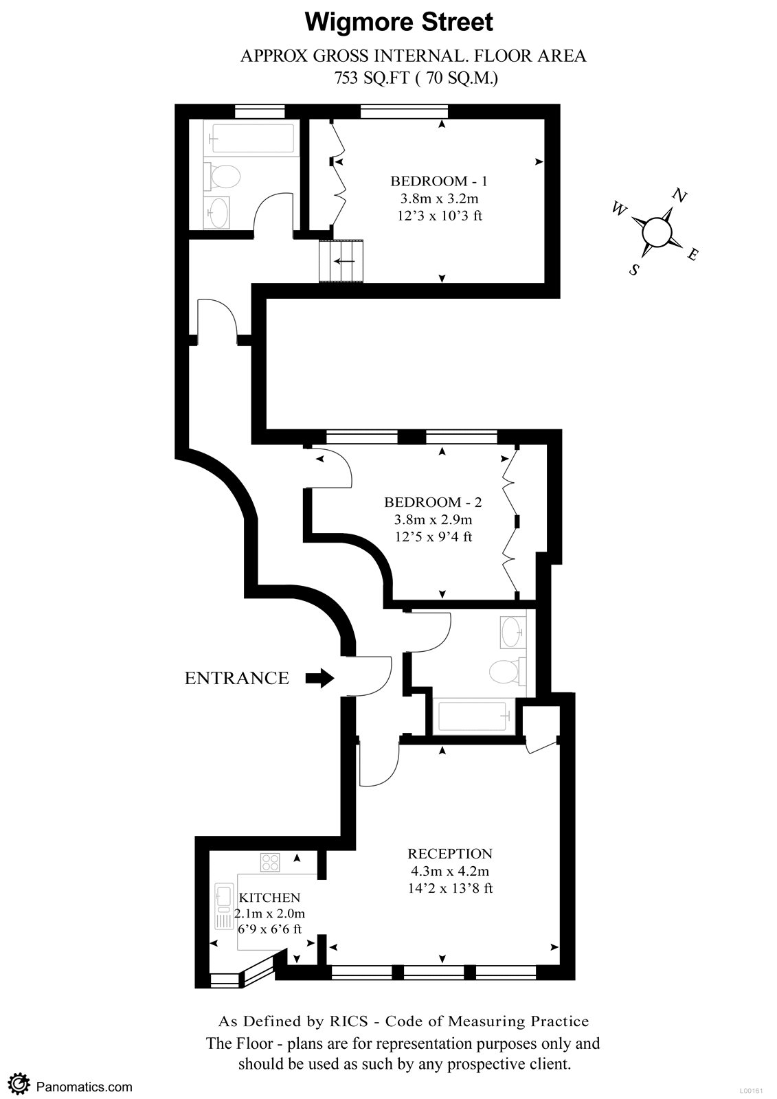 2 Bedrooms Flat to rent in Wigmore Street, Marylebone W1U