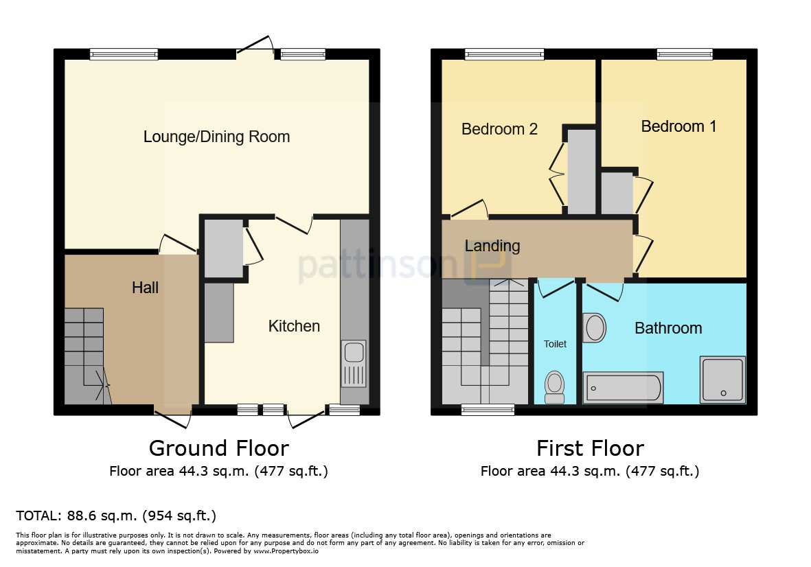 66, Christchurch Place, Peterlee floorplan