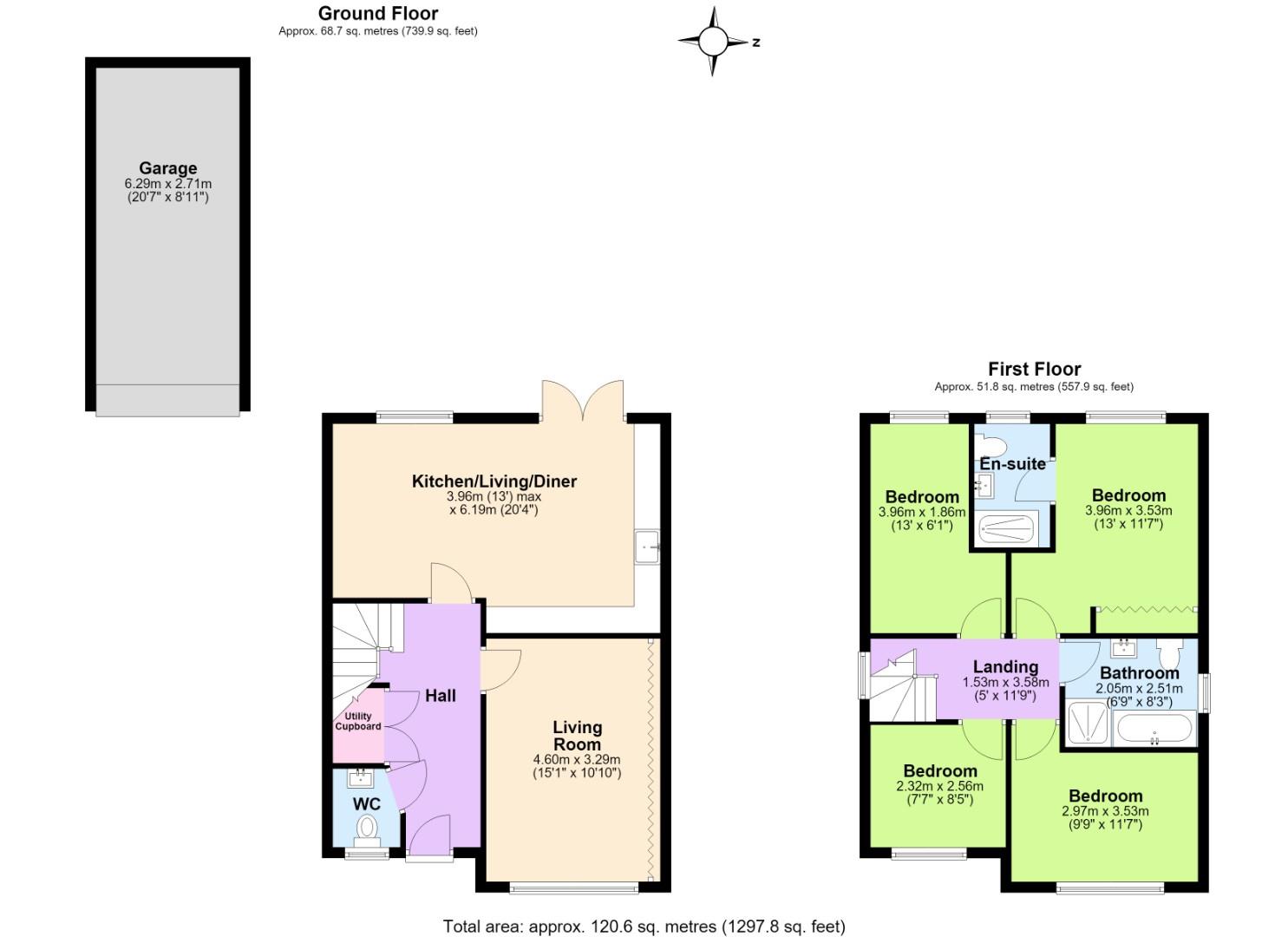 47, Lambert Gardens, Nottingham floorplan