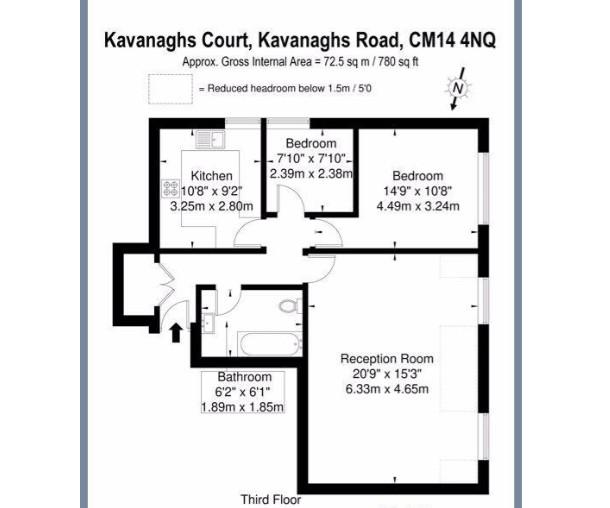 Flat 17, Kavanaghs Court, Kavanaghs Road, Brentwood floorplan