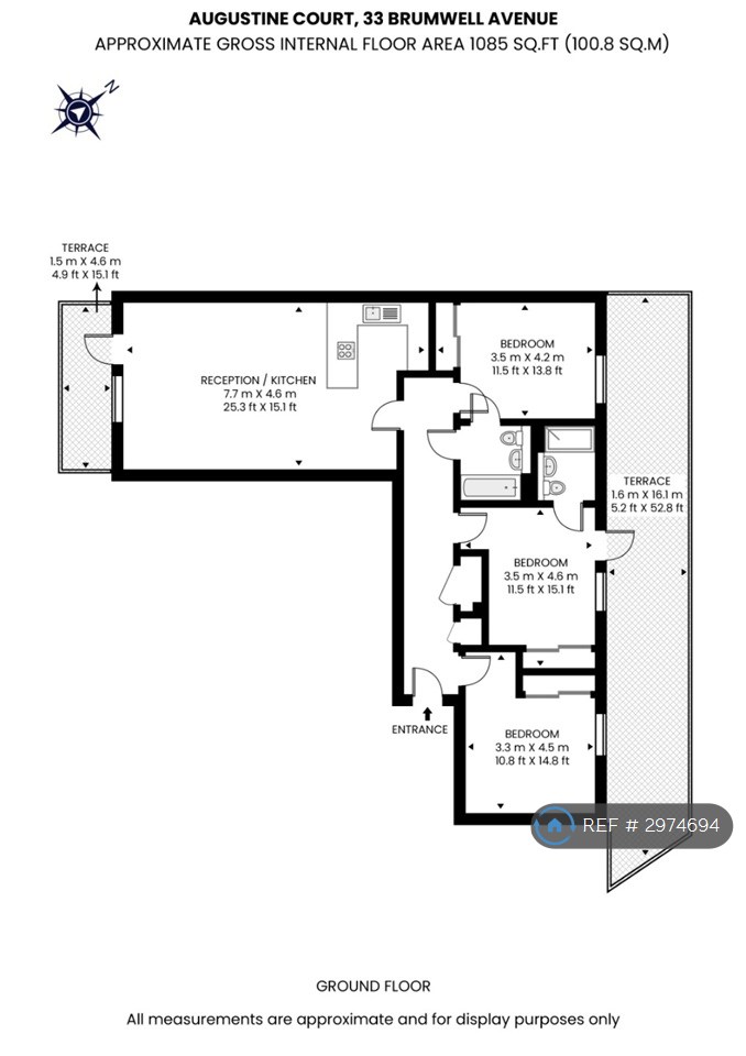 Flat, Augustine Court Brumwell Avenue, London floorplan