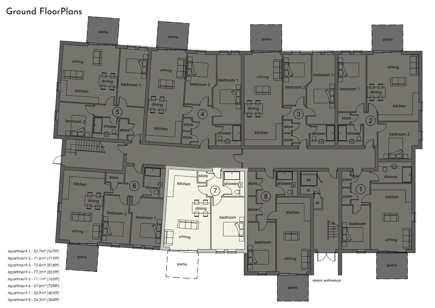 Sandringham Manor, Apartment 7, The Grange, Mansfield floorplan