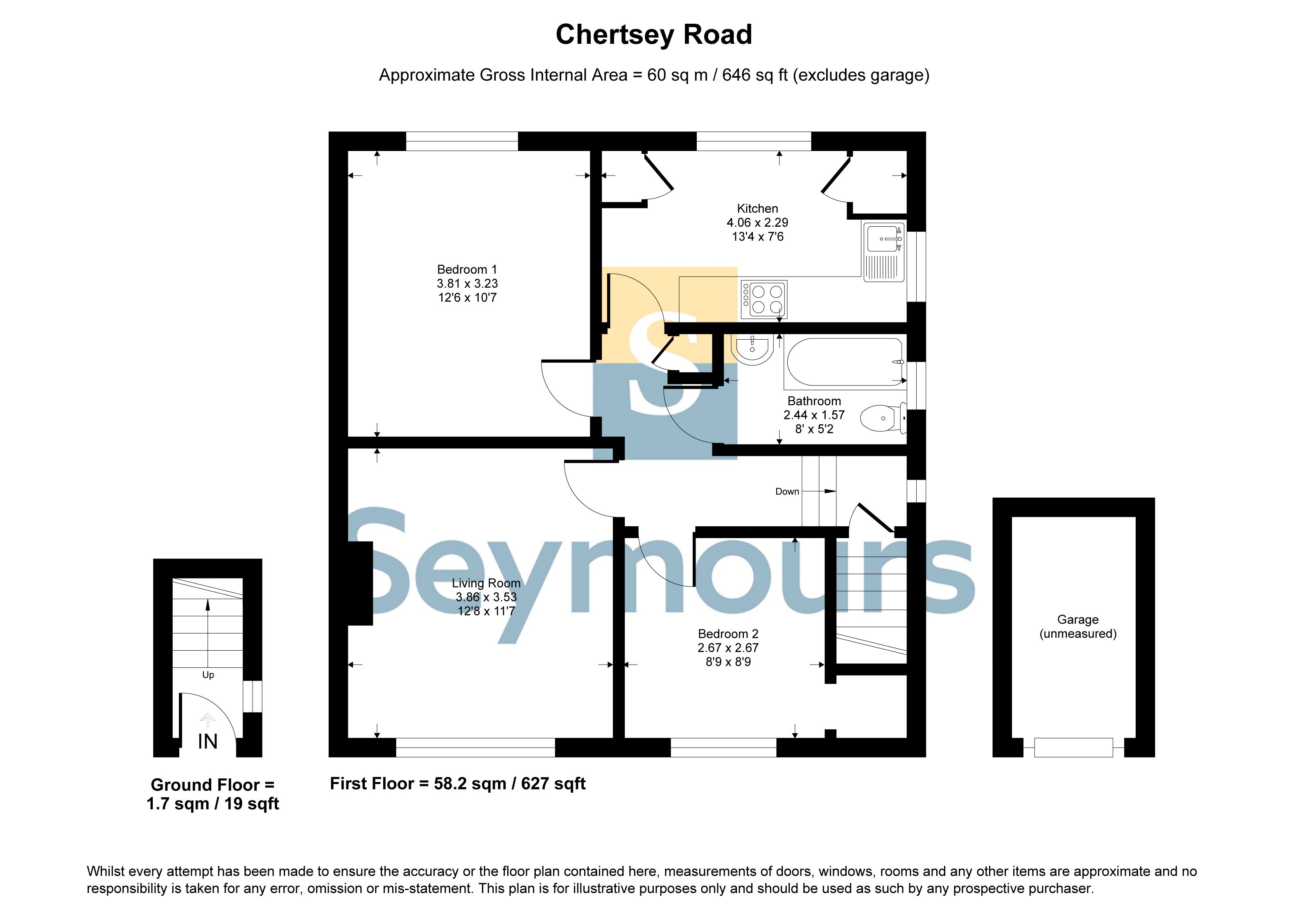 83A, Chertsey Road, Surrey floorplan