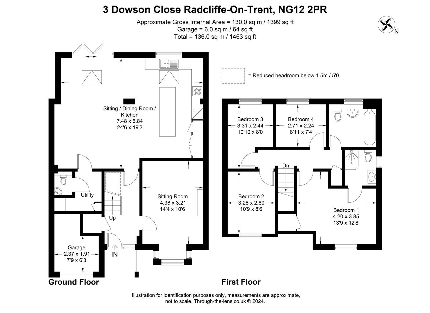 3, Dowson Close, Nottingham floorplan