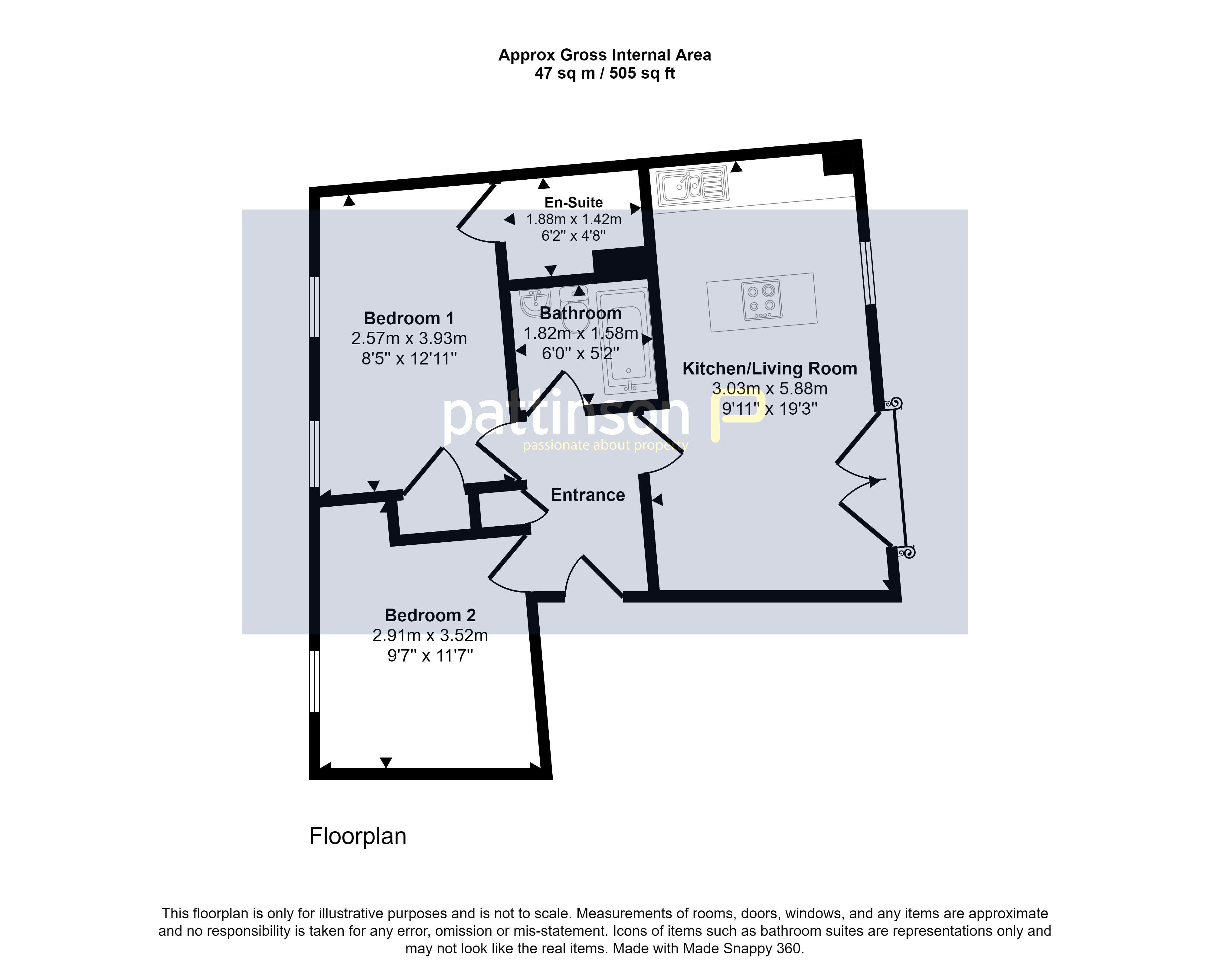 2, Kings Mews, Hexham floorplan