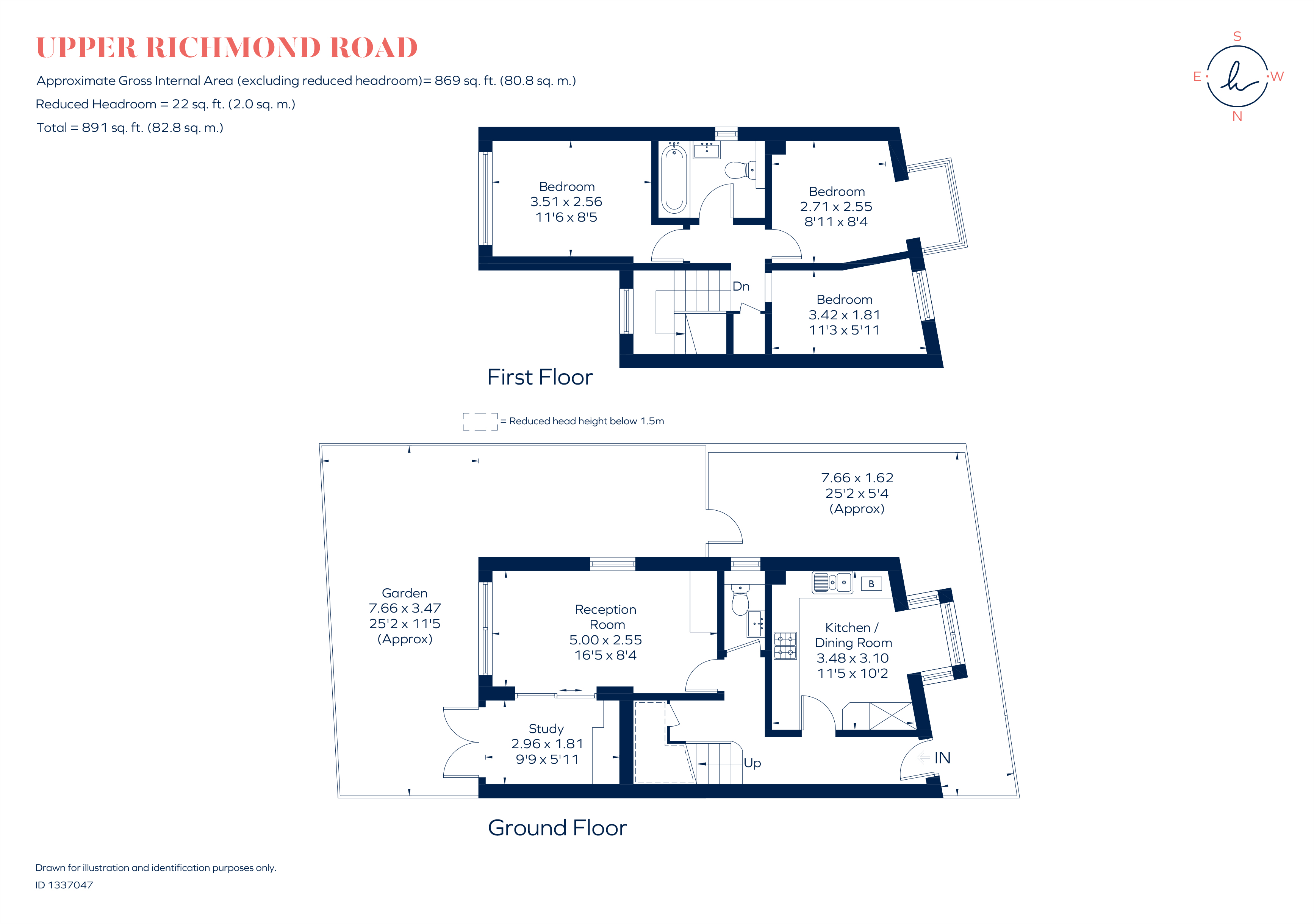 144, Upper Richmond Road West, London floorplan