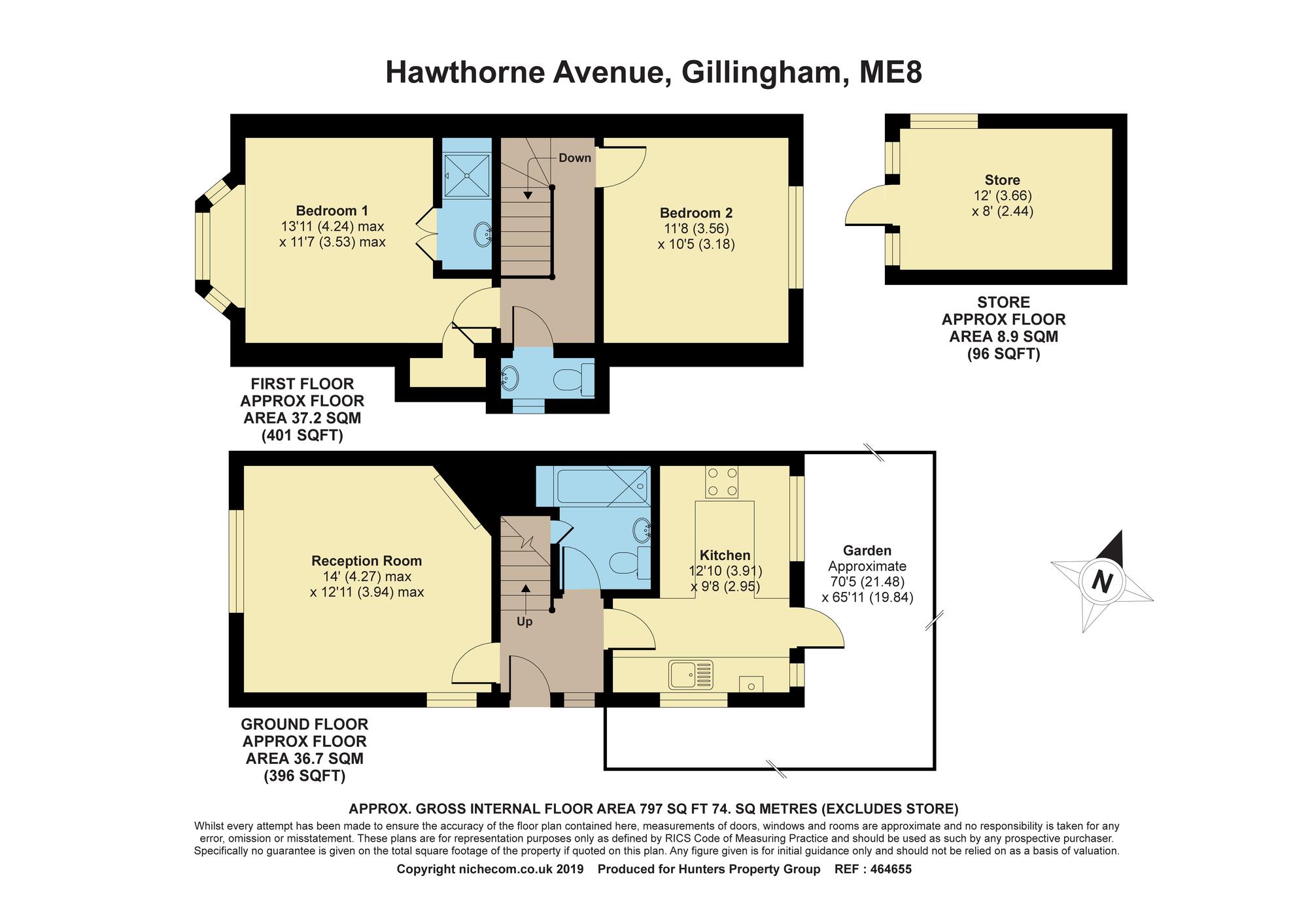 2 Bedrooms Semi-detached house for sale in Hawthorne Avenue, Rainham, Gillingham ME8