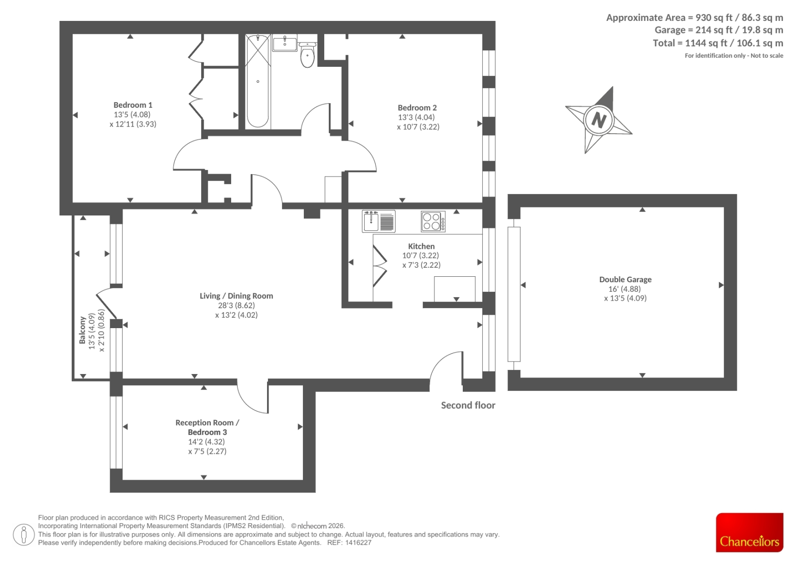 56 HILL VIEW COURT, Hill View Road, Woking floorplan