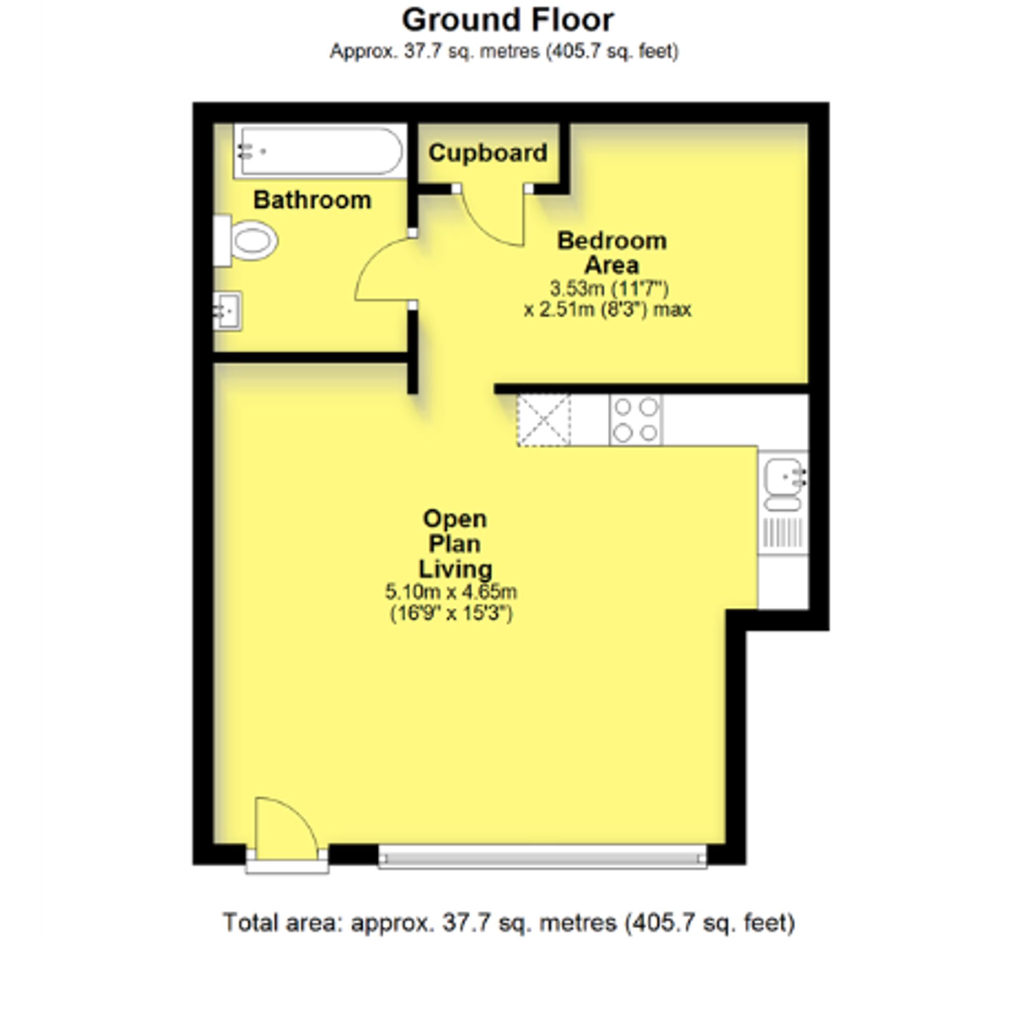 Flat 1a, Chapel Place, Crowborough floorplan