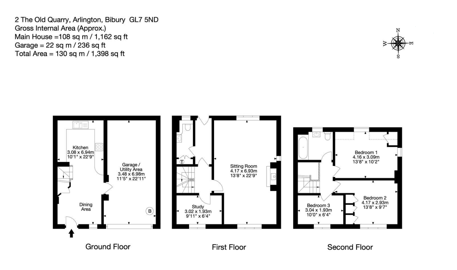 2, The Old Quarry, Bibury floorplan