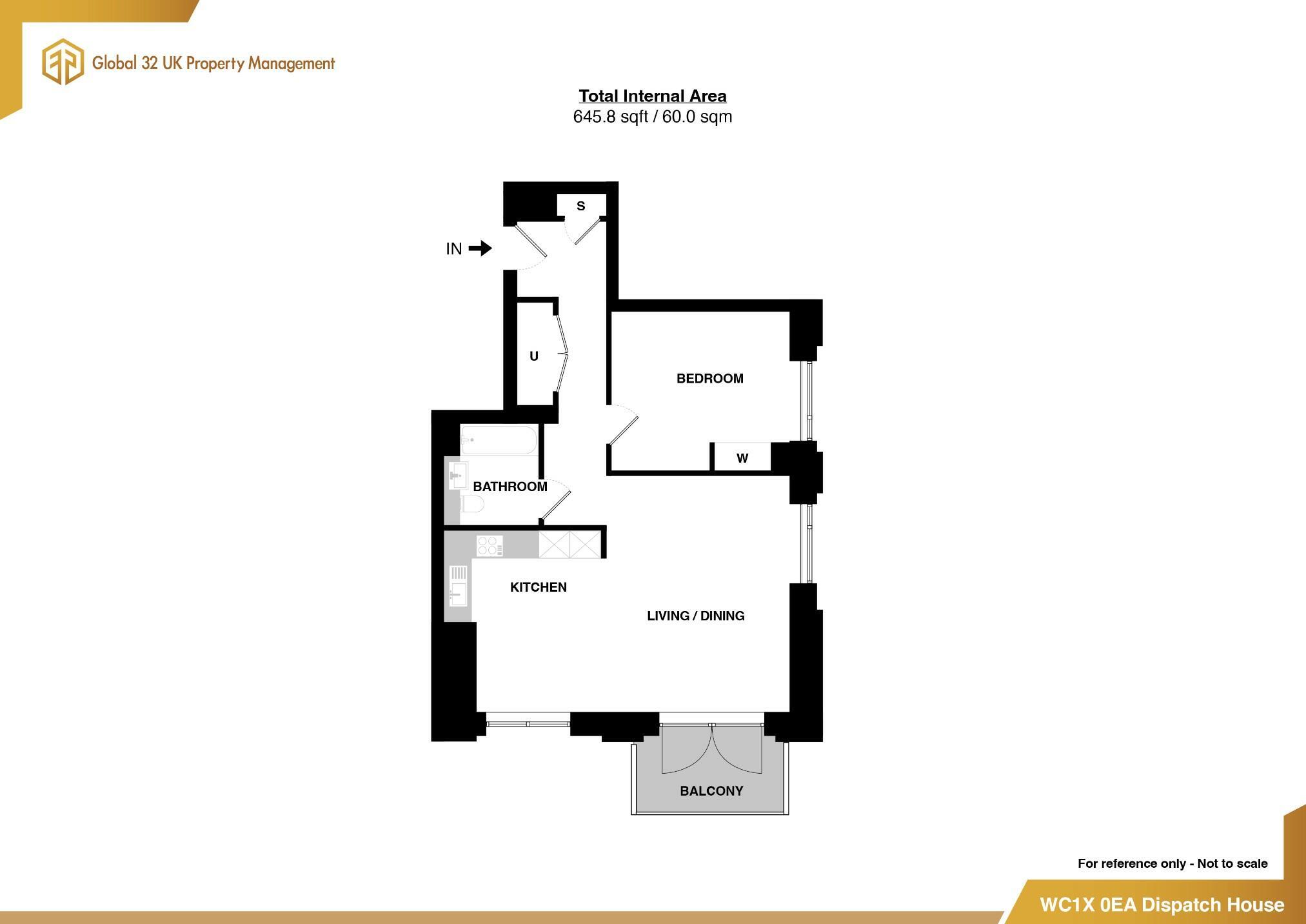 Flat 42, Paragon Square, London floorplan