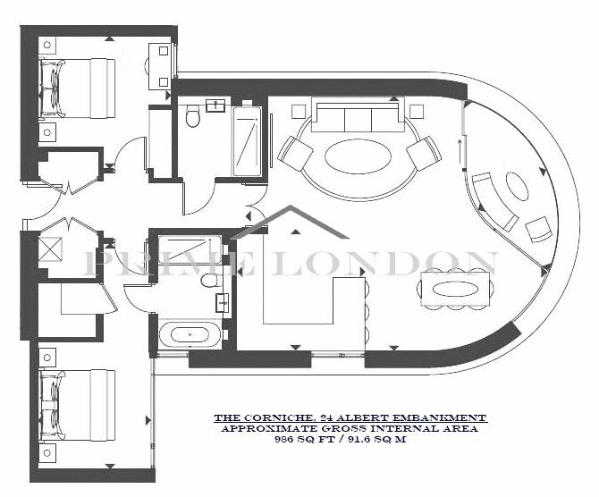 2 Bedrooms Flat for sale in The Corniche, 24 Albert Embankment, London SE1