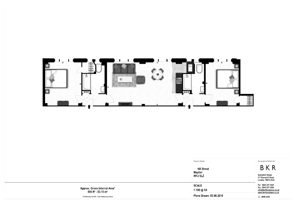 2 Bedrooms Flat to rent in Hill Street, London W1J