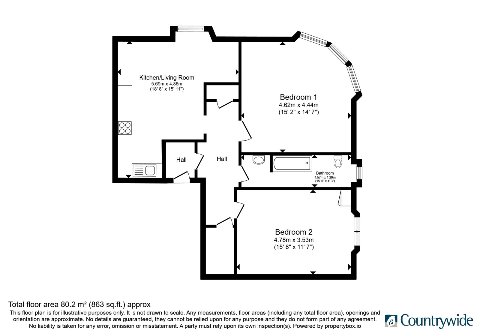 2/2, 1, Porter Street, Glasgow City floorplan