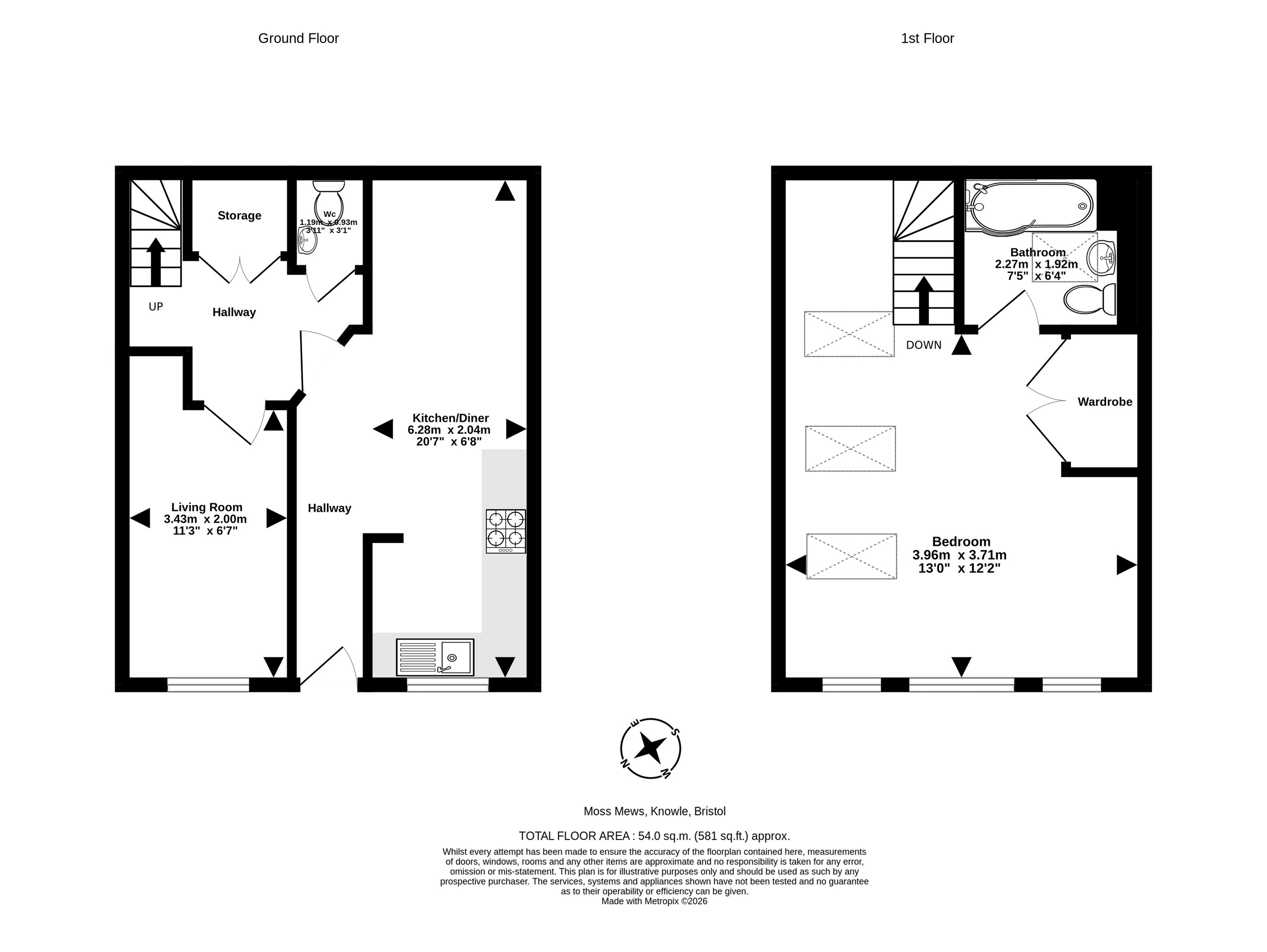 3 Moss Mews, Bristol floorplan