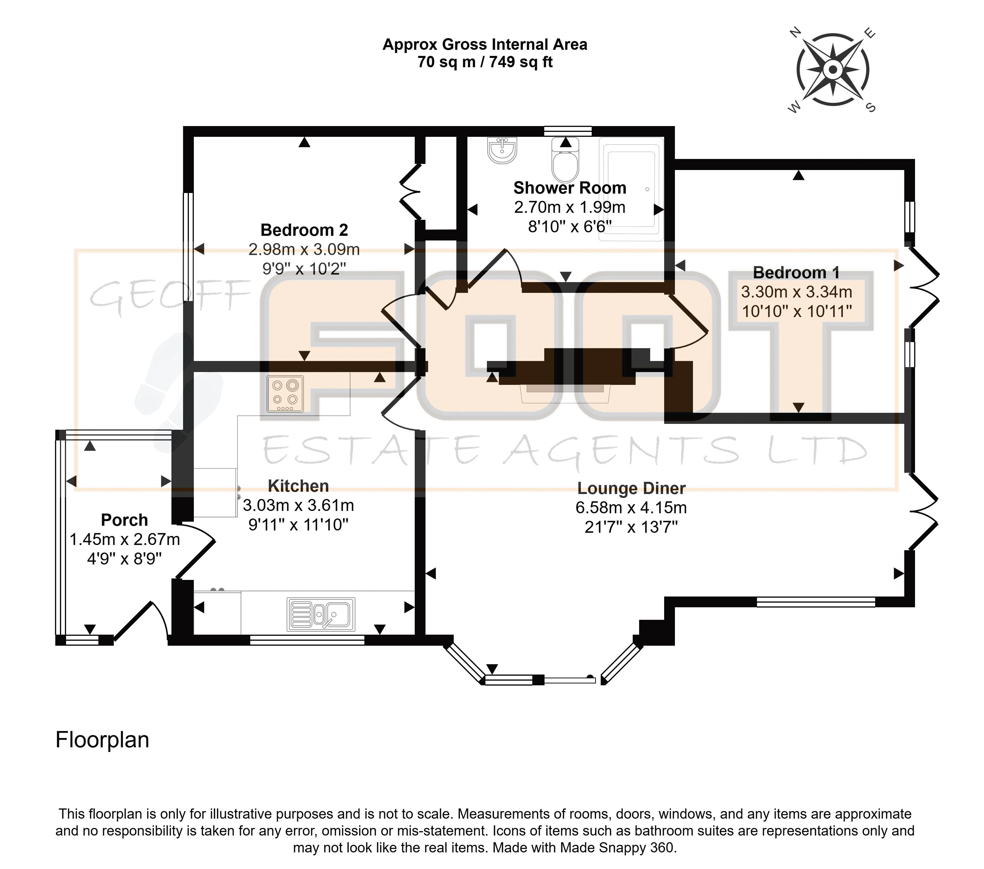 Middleview, 57 Sea Front Estate, Hayling Island floorplan