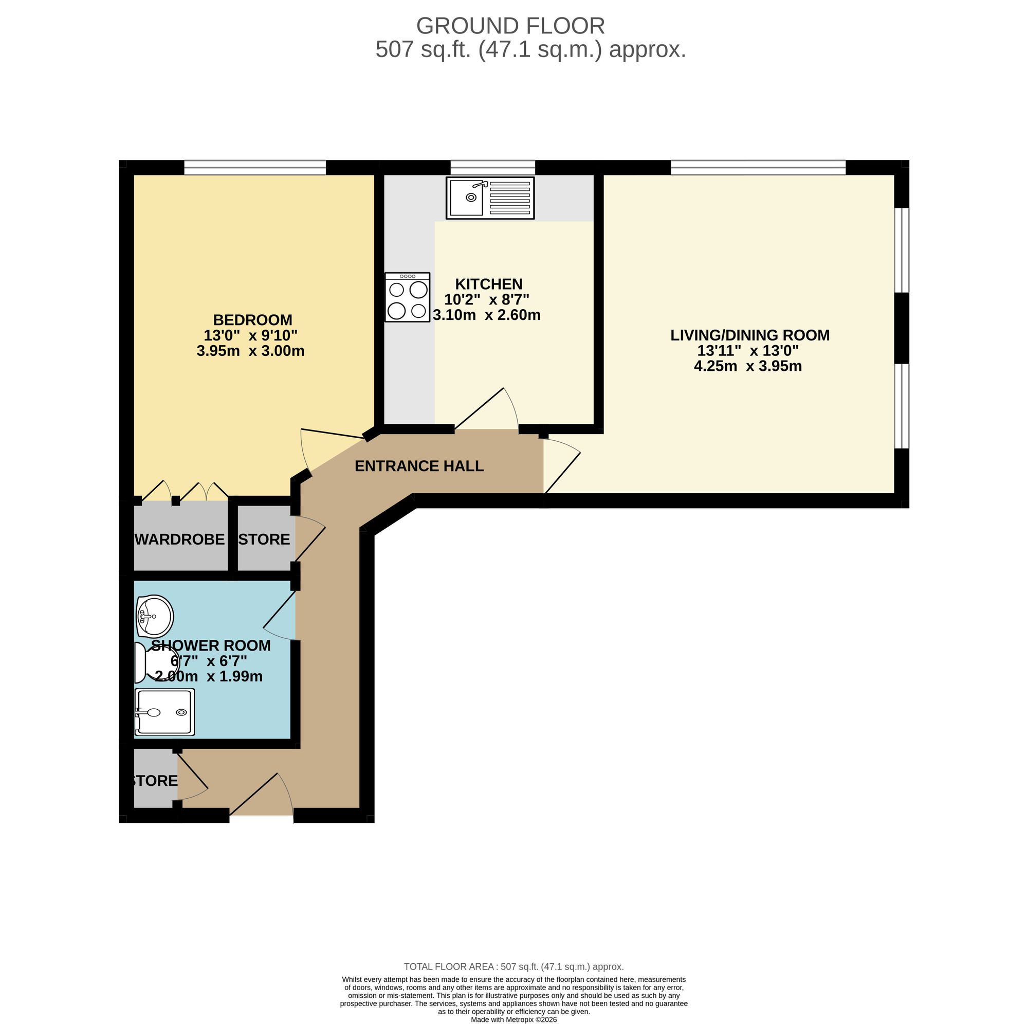 Flat 12, Linden Court, Bournemouth floorplan