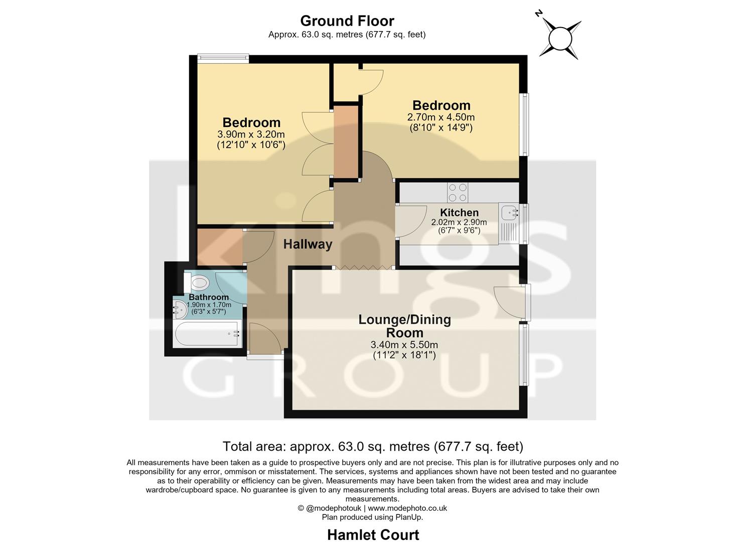 4 Hamlet Court, 23, Village Road, Enfield floorplan