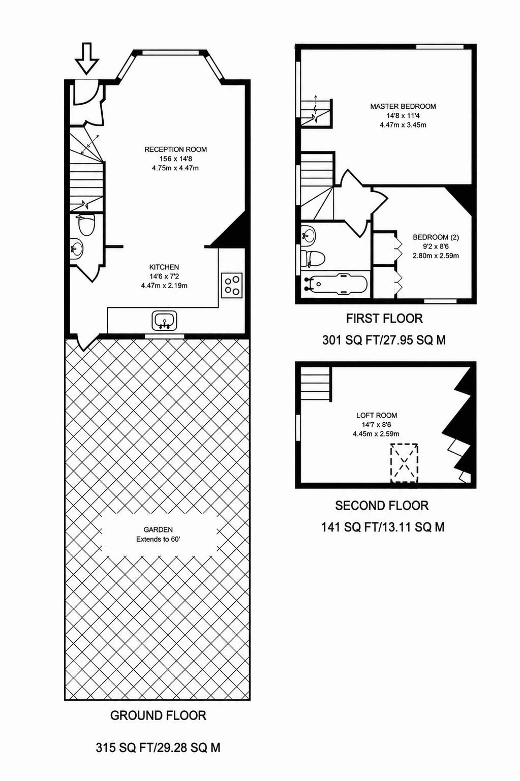 2, Westholm, Hampstead Garden Suburb floorplan