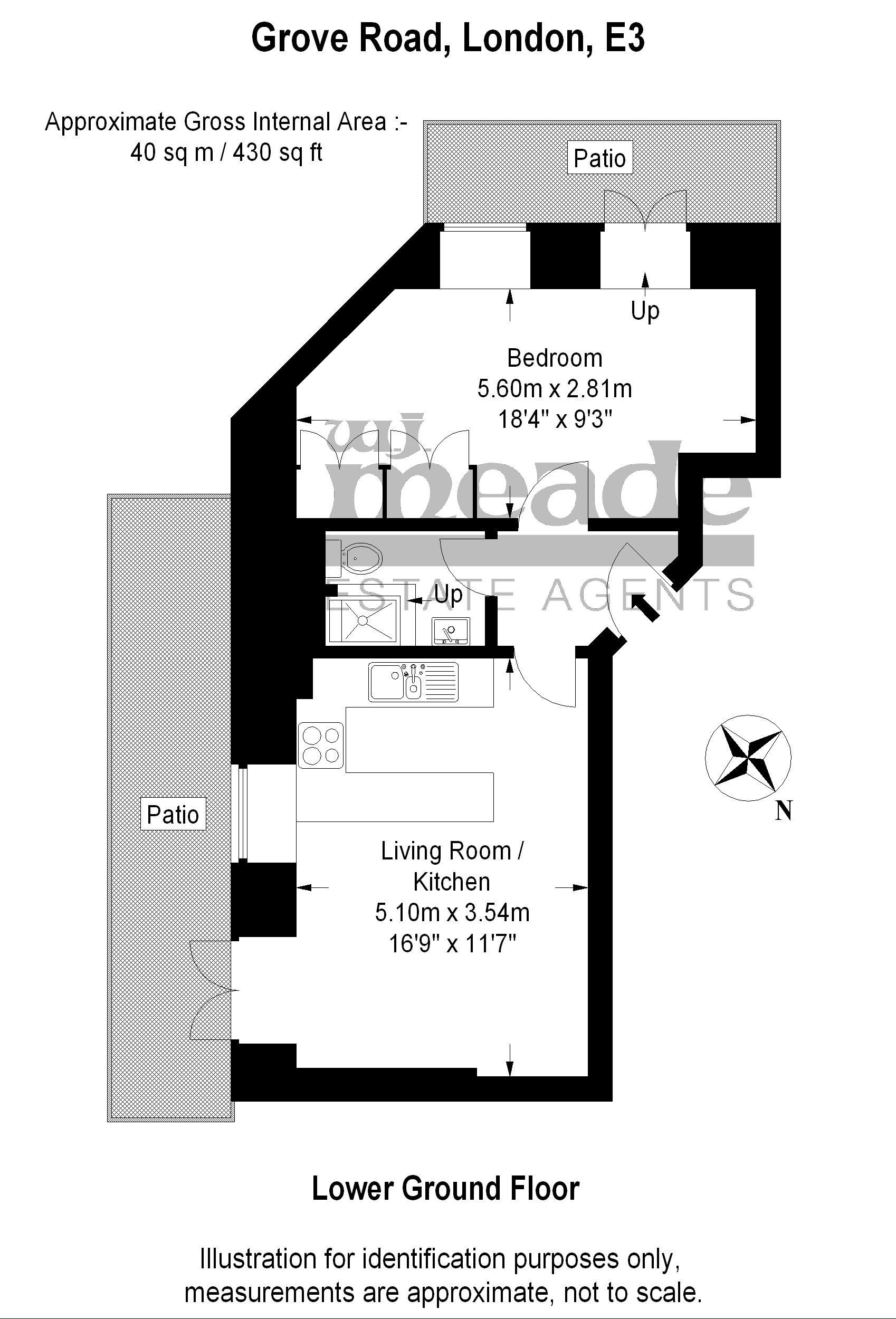 1 Bedrooms Flat to rent in Grove Road, London E3