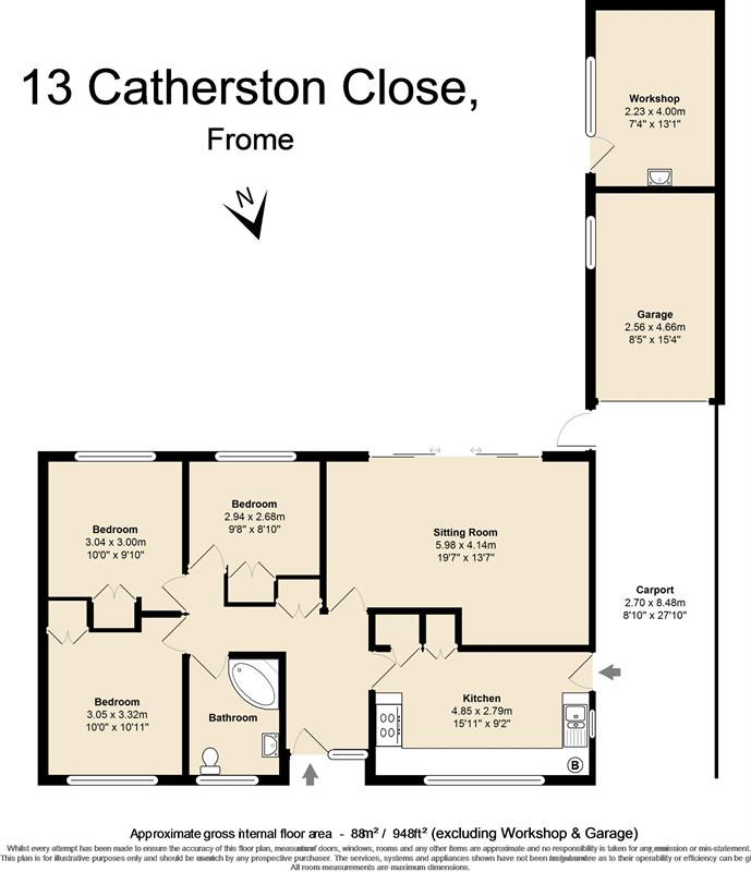 3 Bedrooms Detached bungalow for sale in Catherston Close, Frome BA11