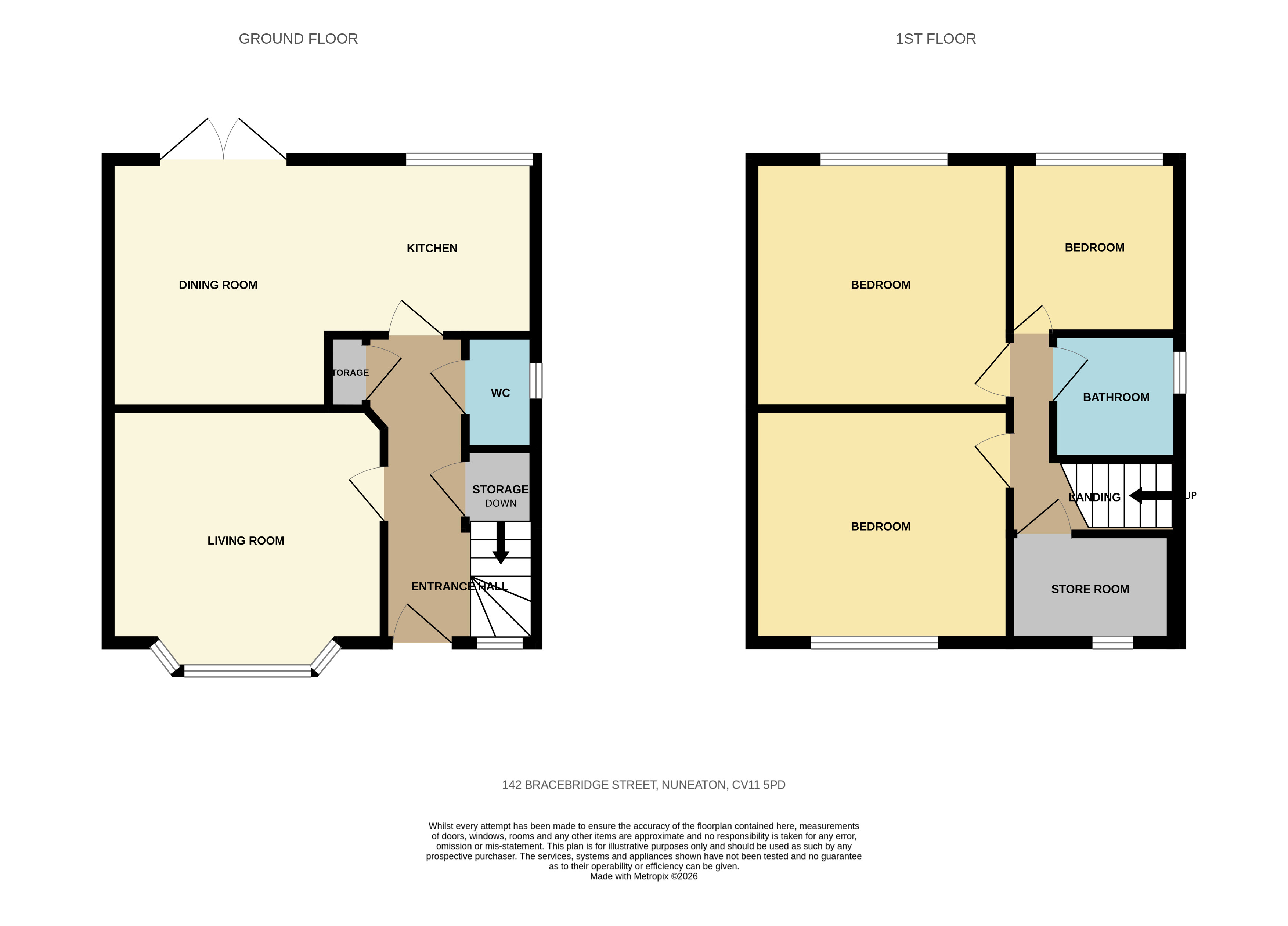 Bracebridge Street, Warwickshire floorplan