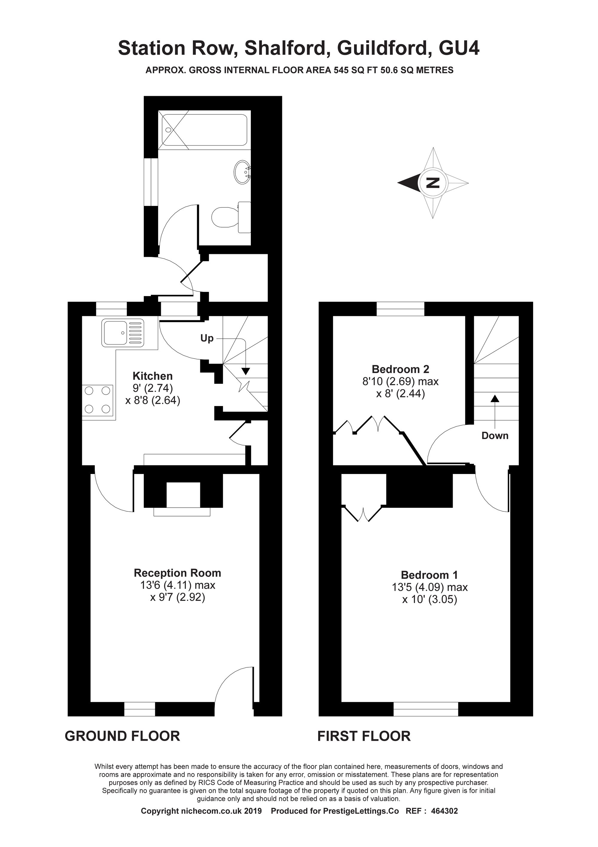 2 Bedrooms Terraced house to rent in Station Row, Shalford GU4