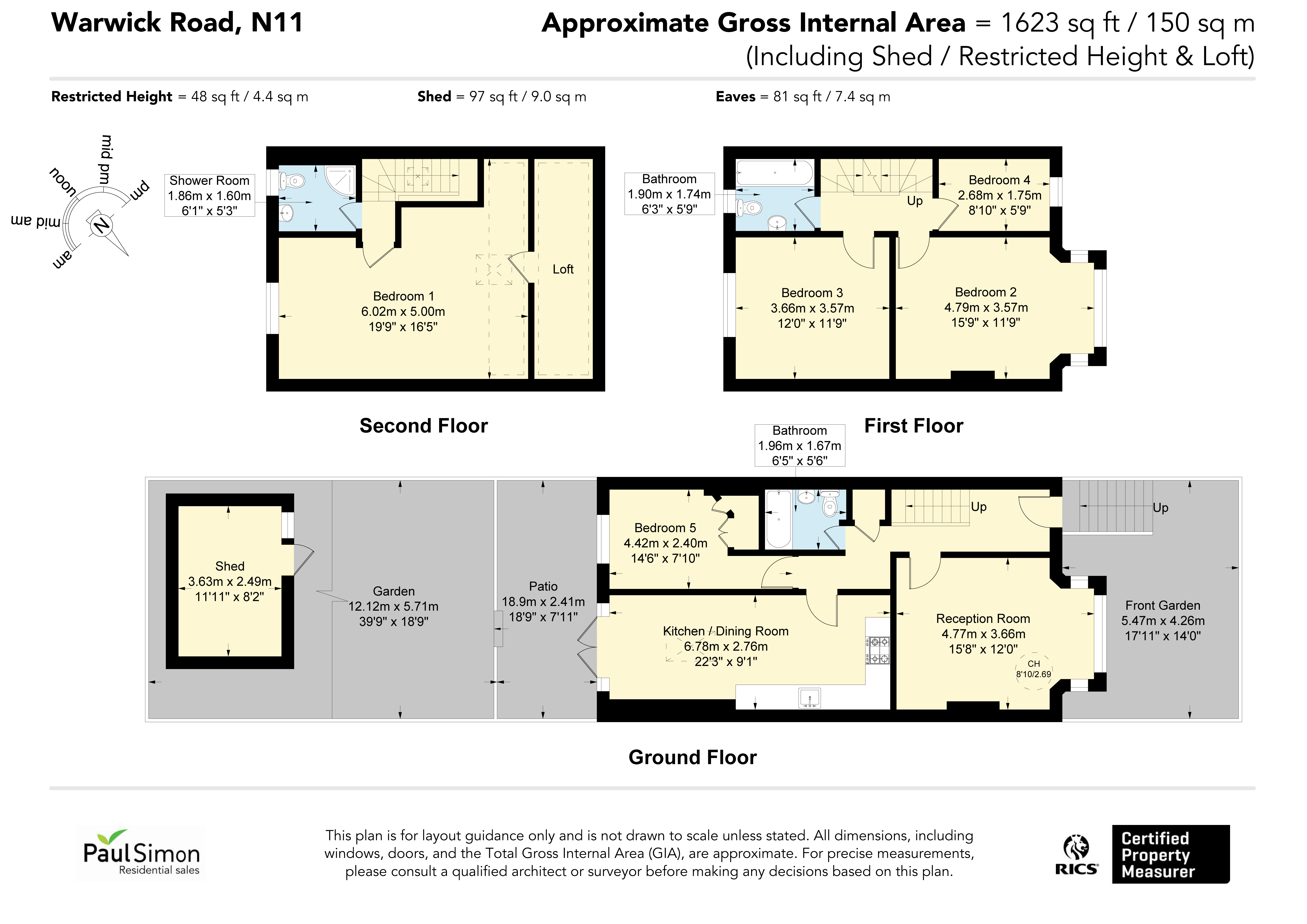 70, Warwick Road, Bounds Green floorplan