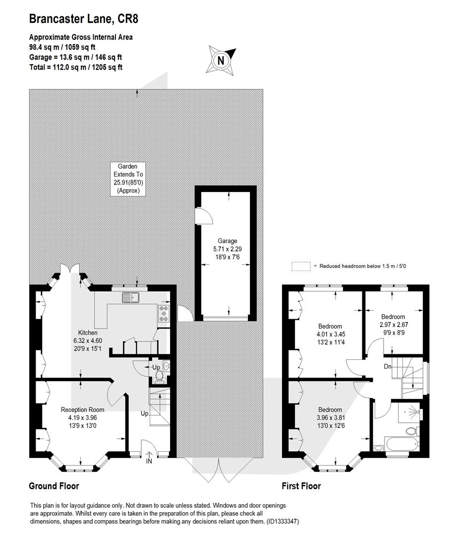 104, Brancaster Lane, Purley floorplan