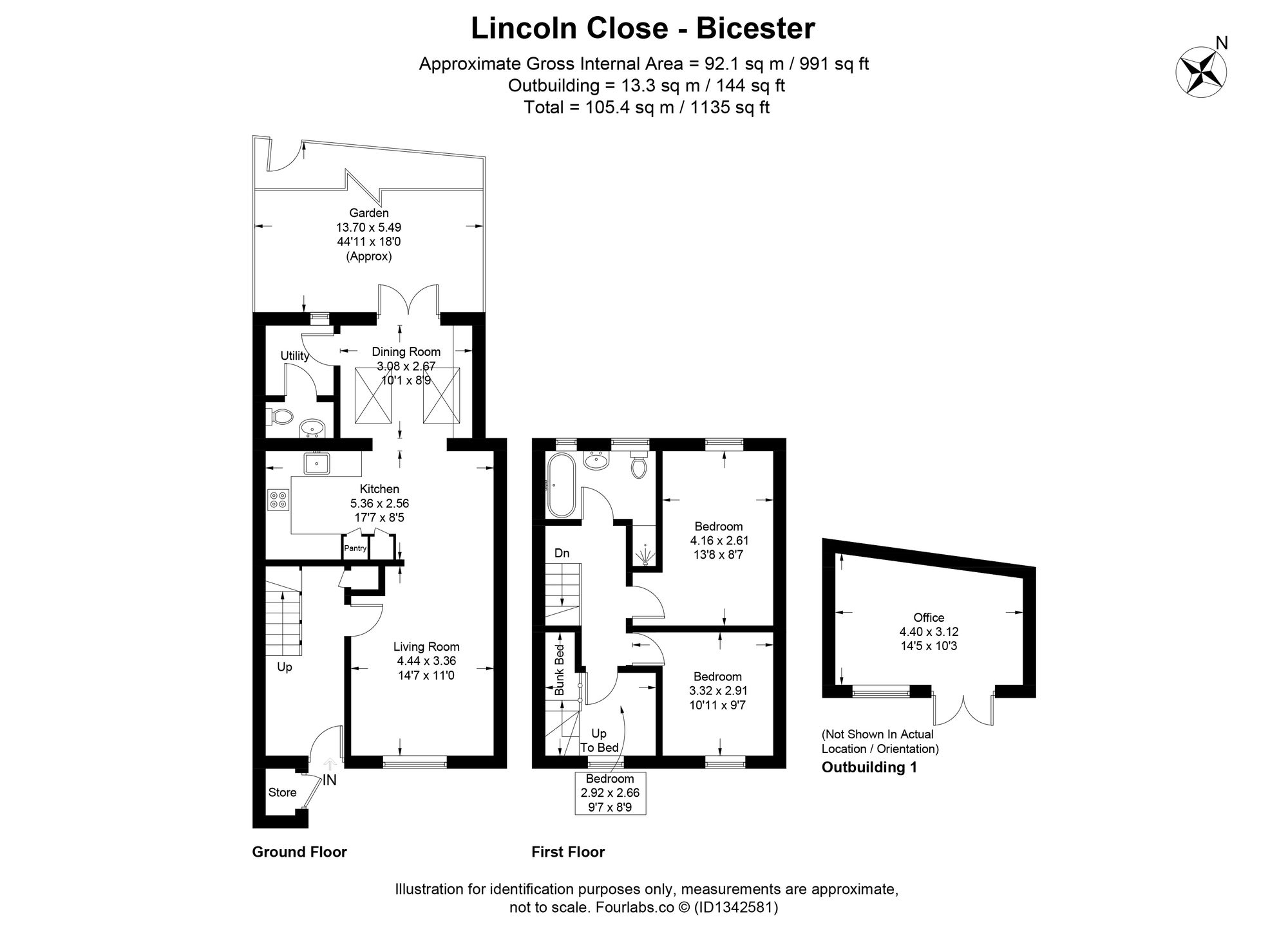 22 Lincoln Close, Bicester floorplan