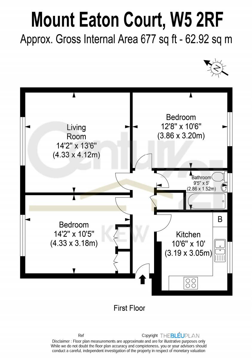 2 Bedrooms Flat to rent in Mount Eaton Court, Mount Avenue, London W5